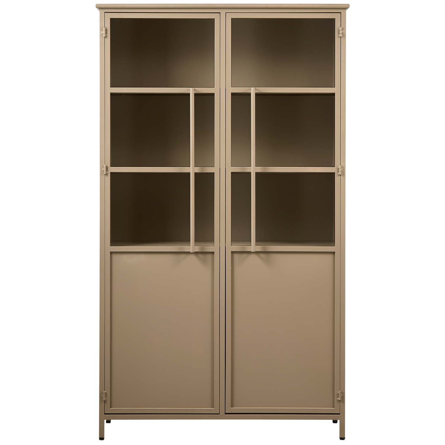 Exhibit vitrinekast metaal khaki