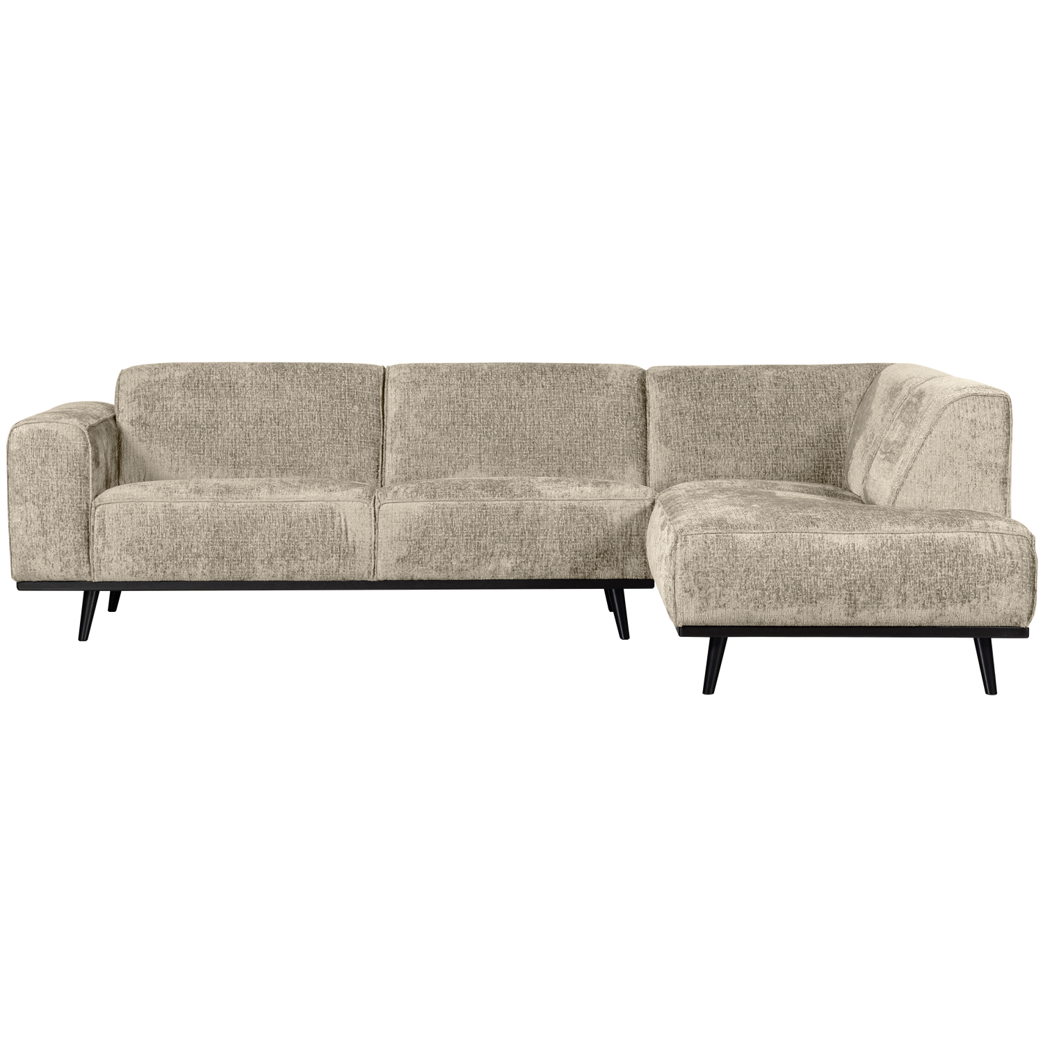 Statement hoekbank rechts chenille velvet terra