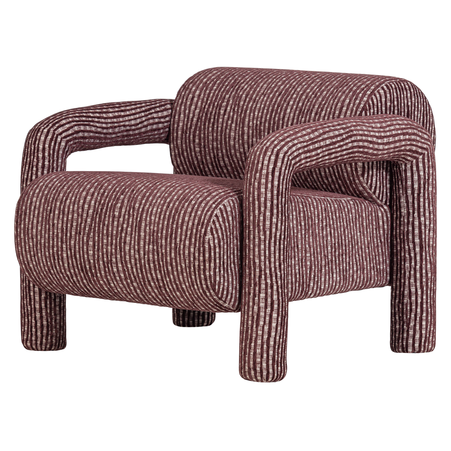 Lenny fauteuil met dessin grijsblauw