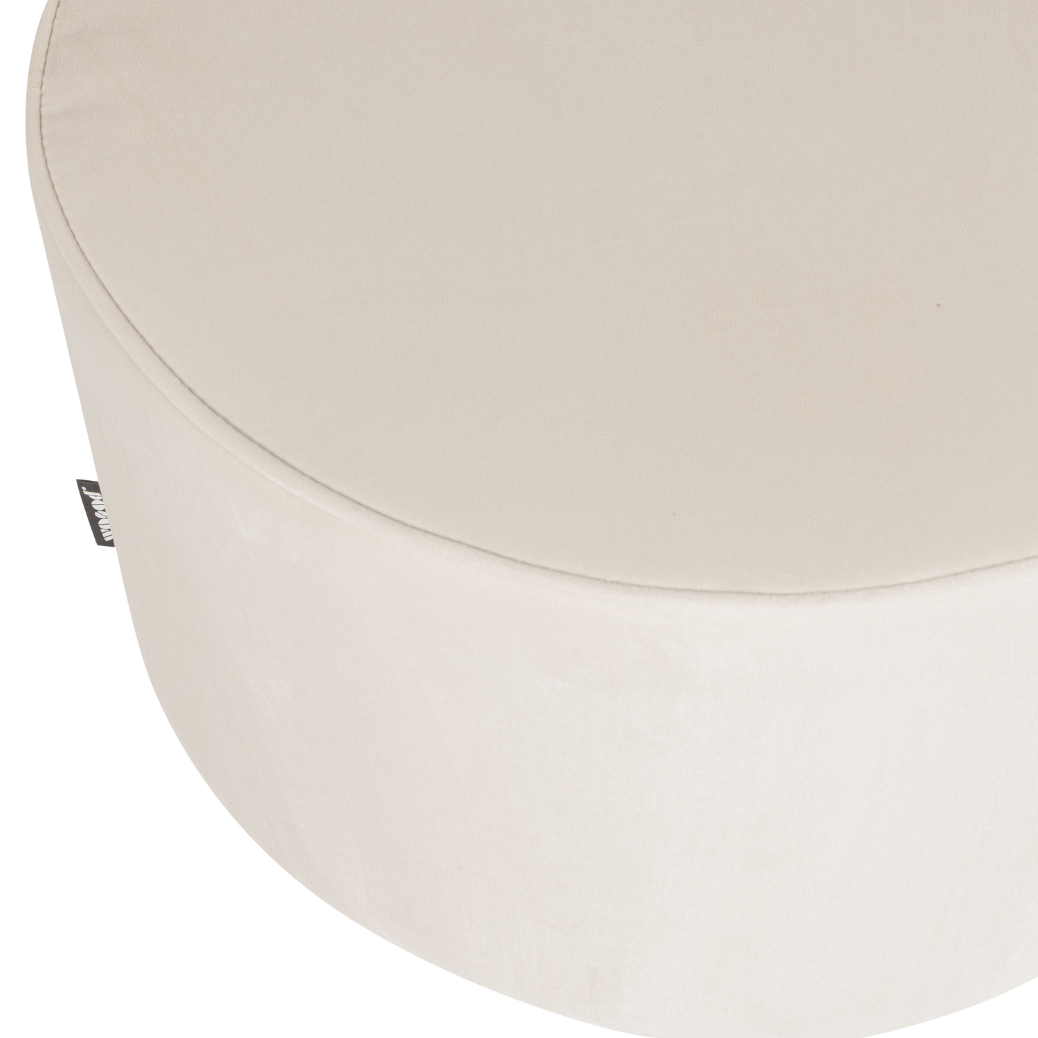 Sara poef laag 36xo60 cm velvet off white [fsc]
