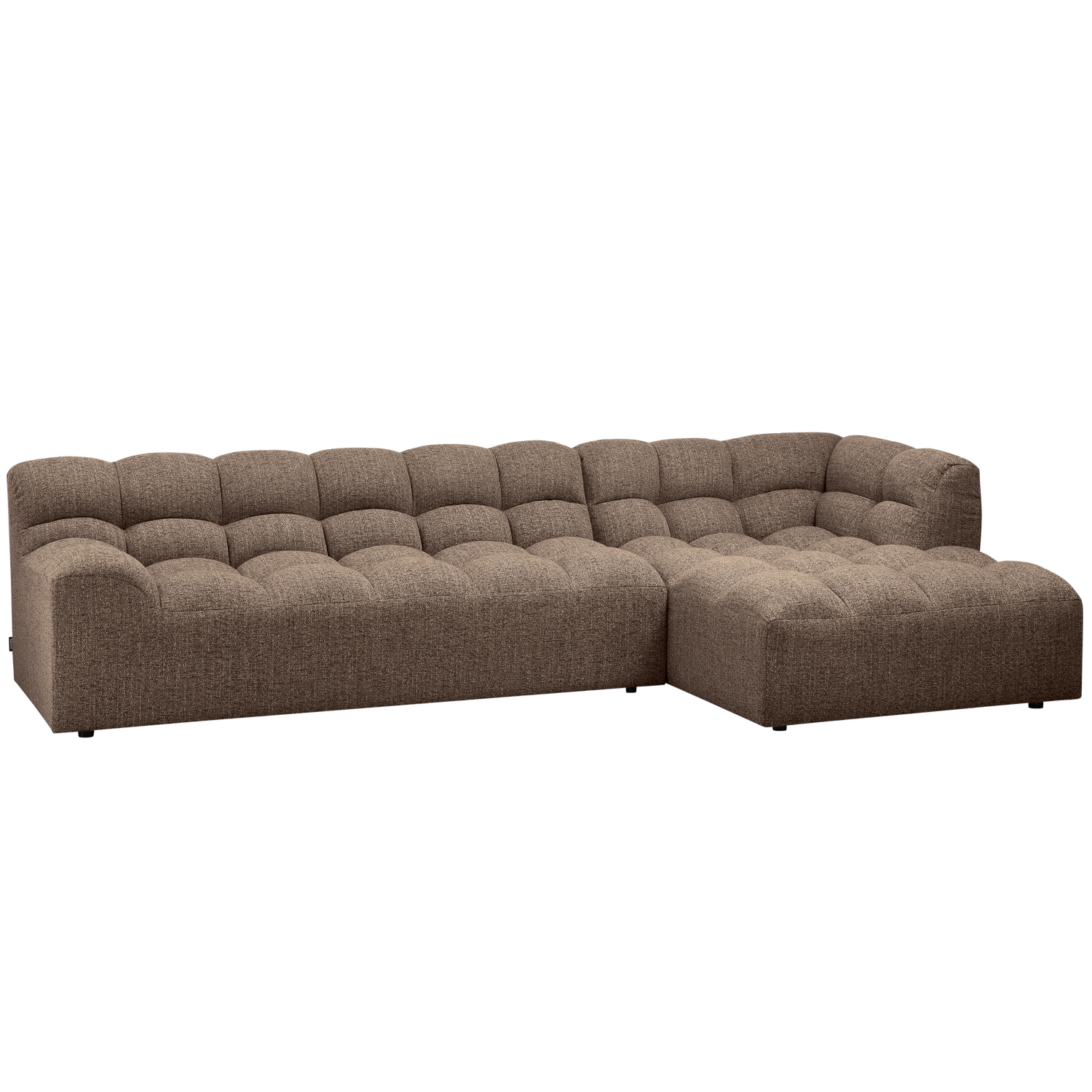 Allure chaise longue rechts geweven stof naturel melange