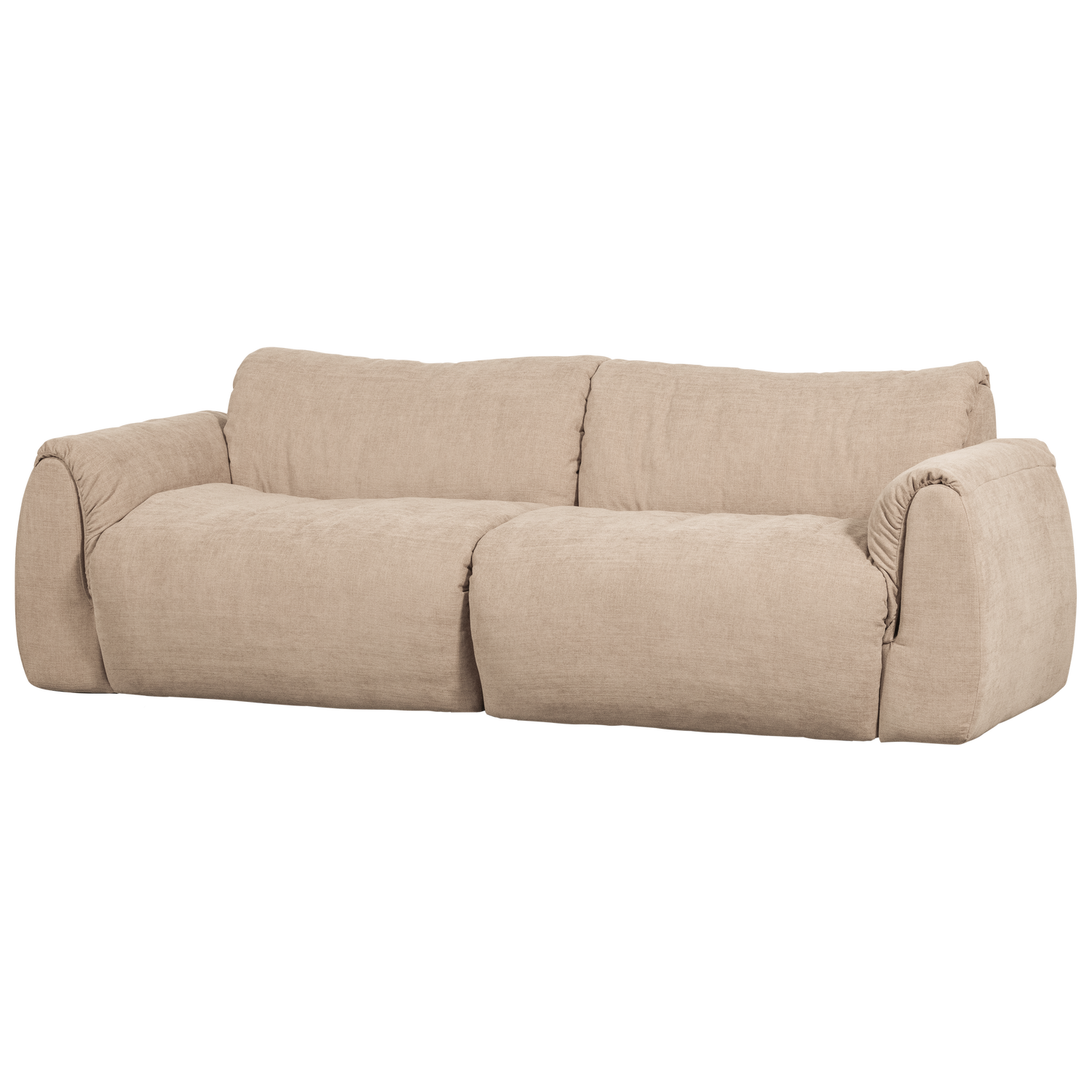Baggy 2-zits bank 3d chenille middenbruin