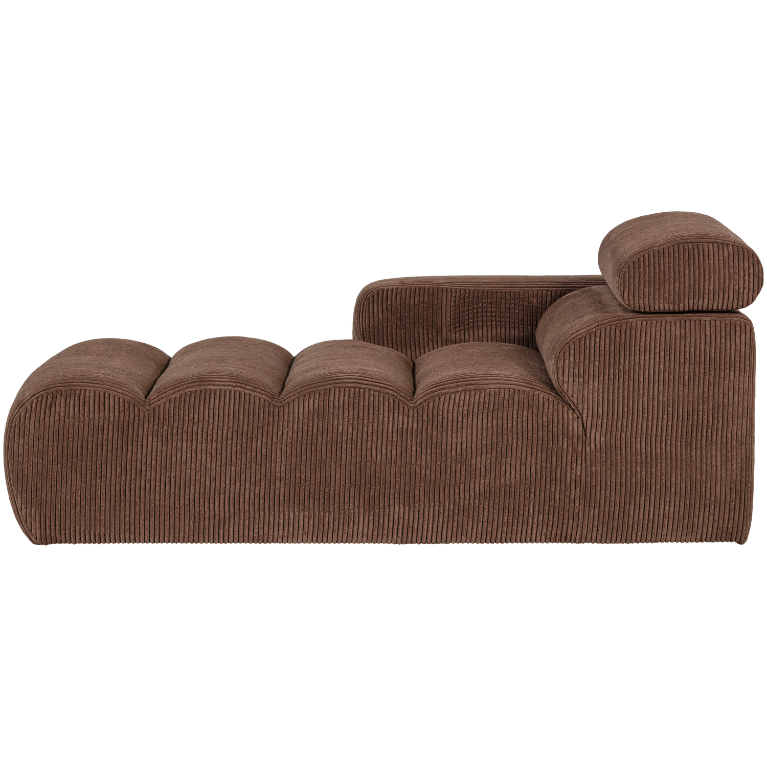 Novi chaise longue element arm links ribstof terra