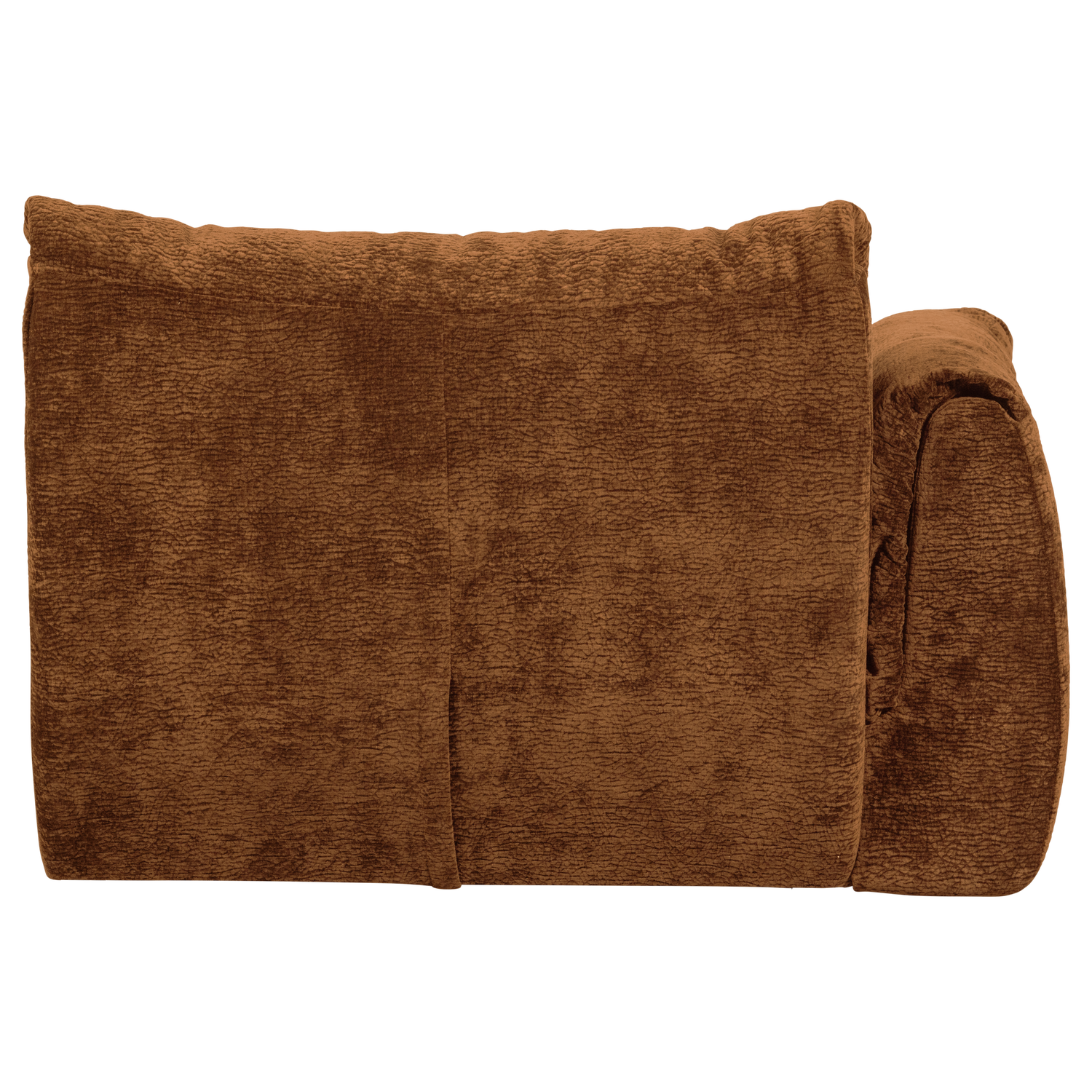Baggy 1-zits element met arm links geweven chenille oudroze