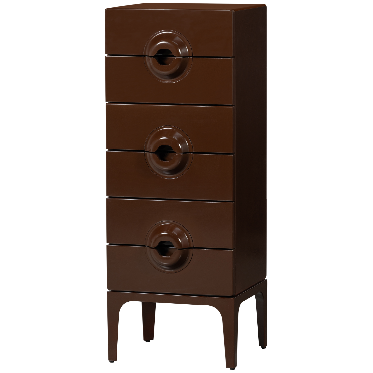 Merge ladekast 6 lades eucalyptushout bruin/rood
