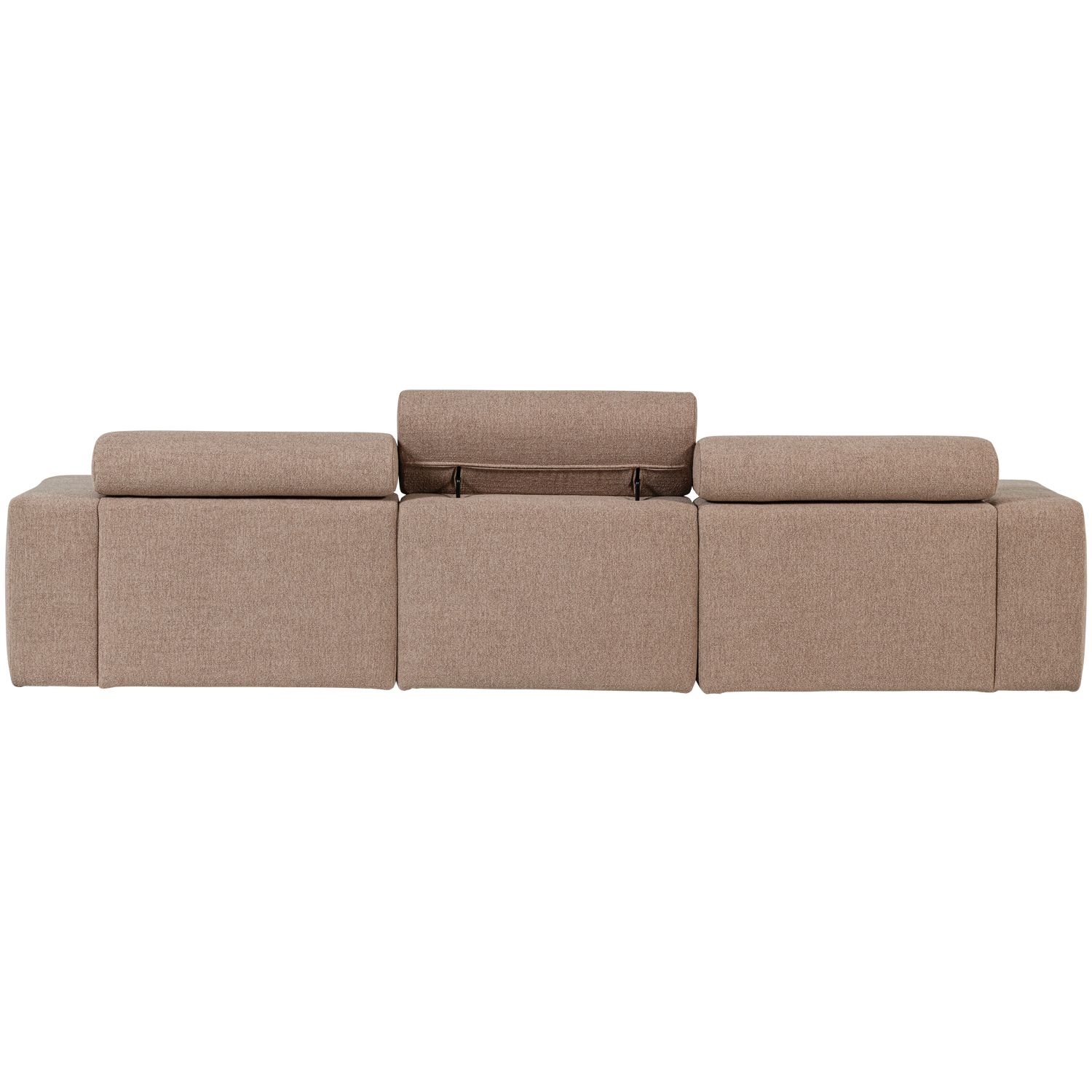 Novi chaise longue bank rechts donkerbruin melange