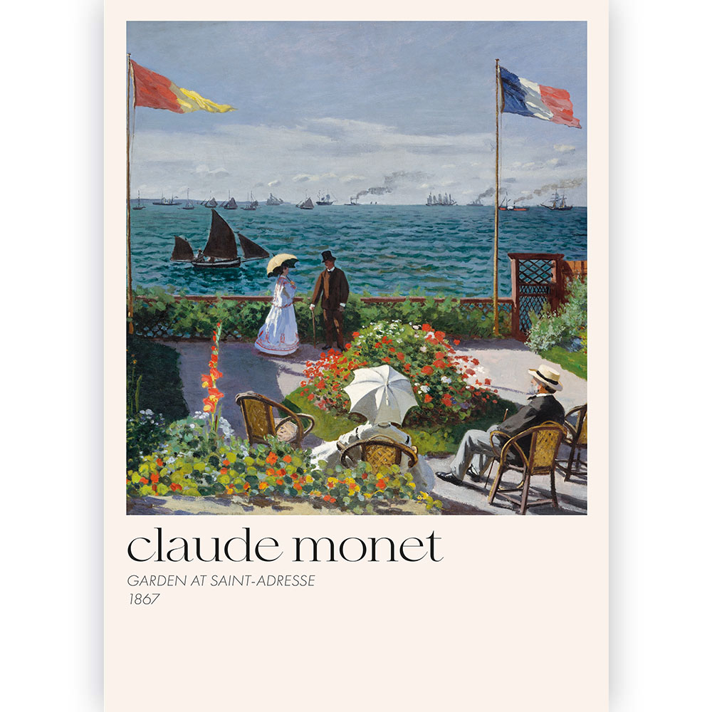 Poster Claude Monet - Terras in Sainte-Adresse