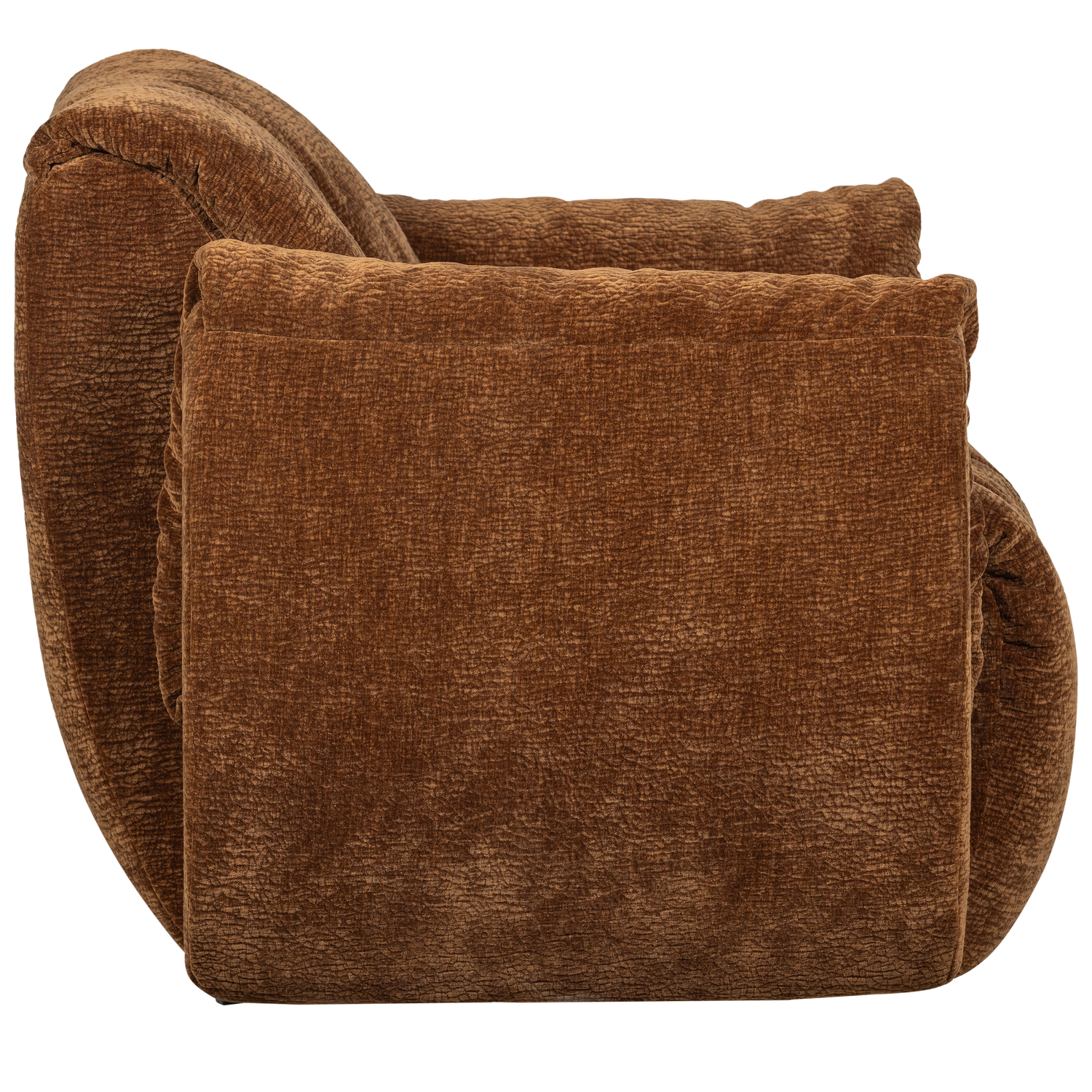 Baggy draaifauteuil geweven stof warmgrijs melange