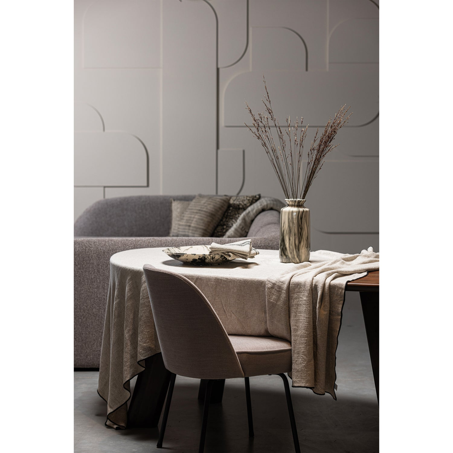 Vogue eetkamerstoel structure velvet brass