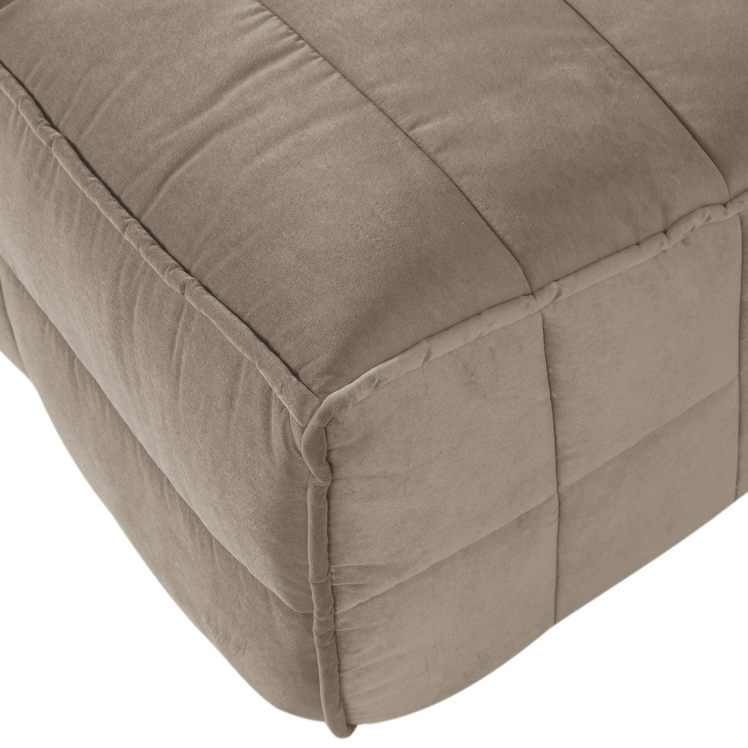 Cluster eetbankje met rugleuning boucle khaki bruin