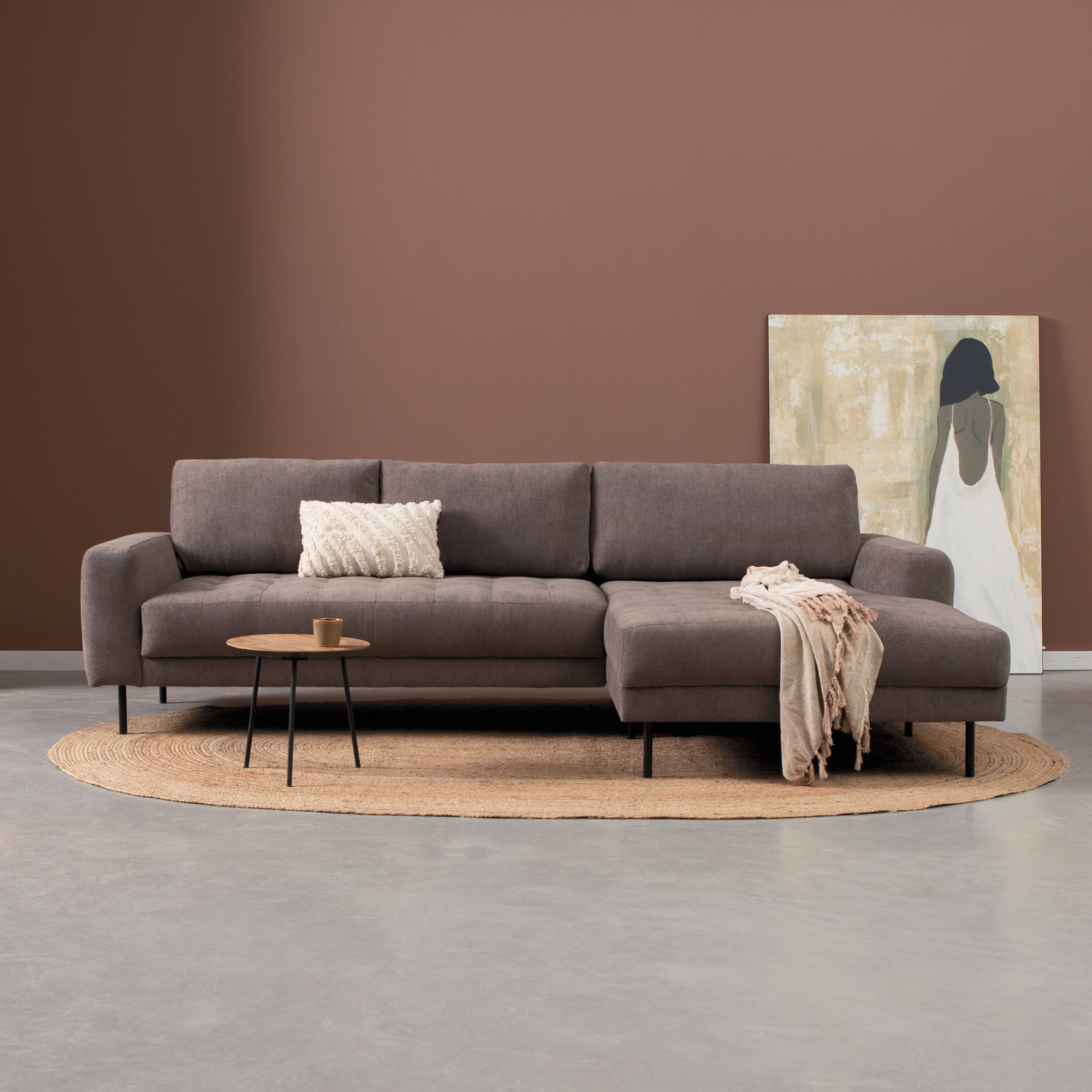 Hoekbank Evora Taupe