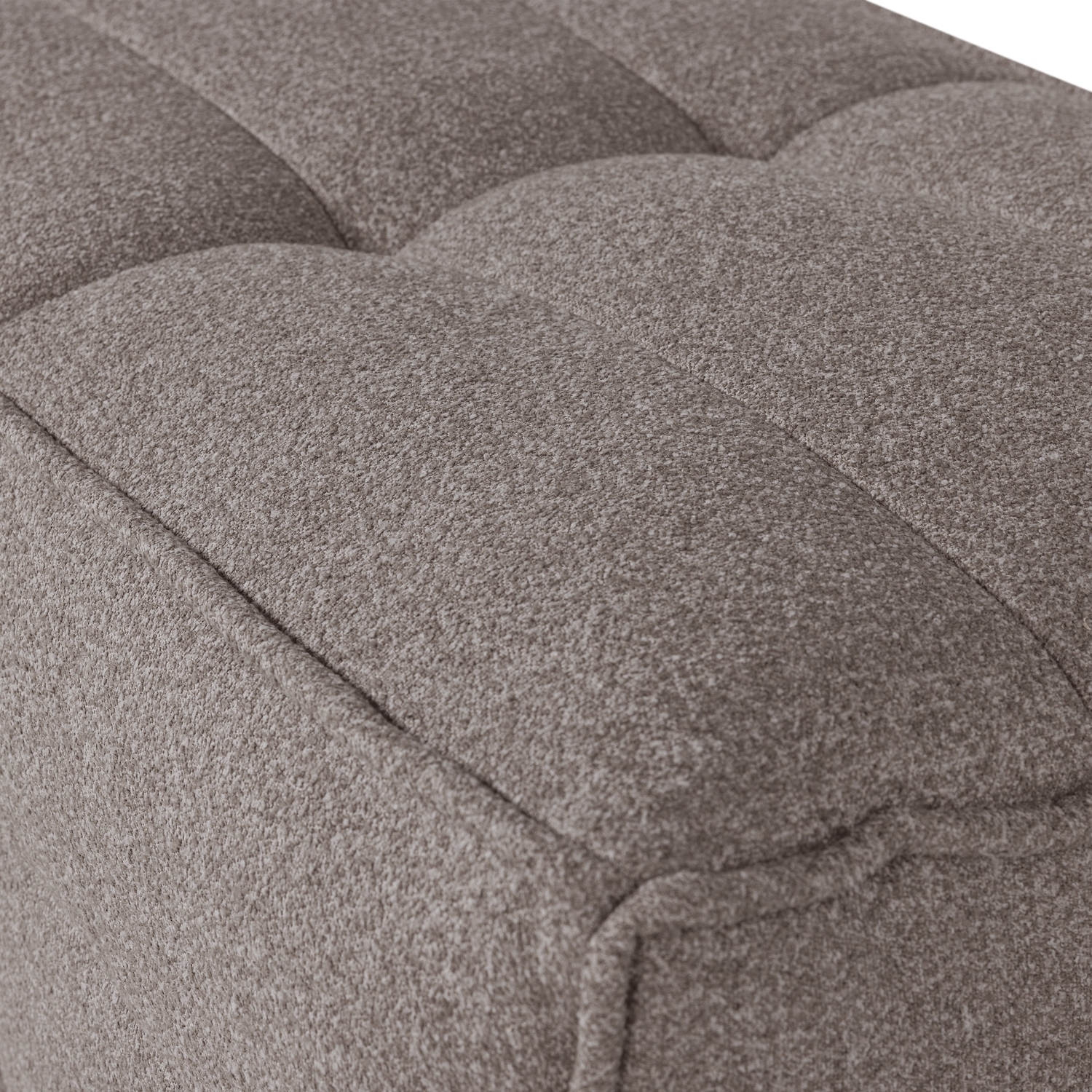 Cluster hocker velvet warm taupe