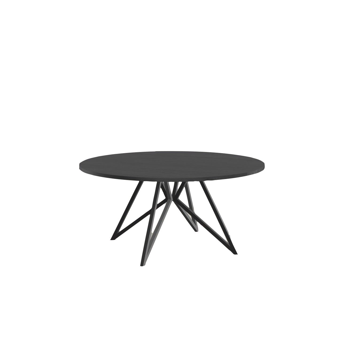 Studio HENK tafel Butterfly Rond QuadpodXL - zwart frame, zwarte beits
