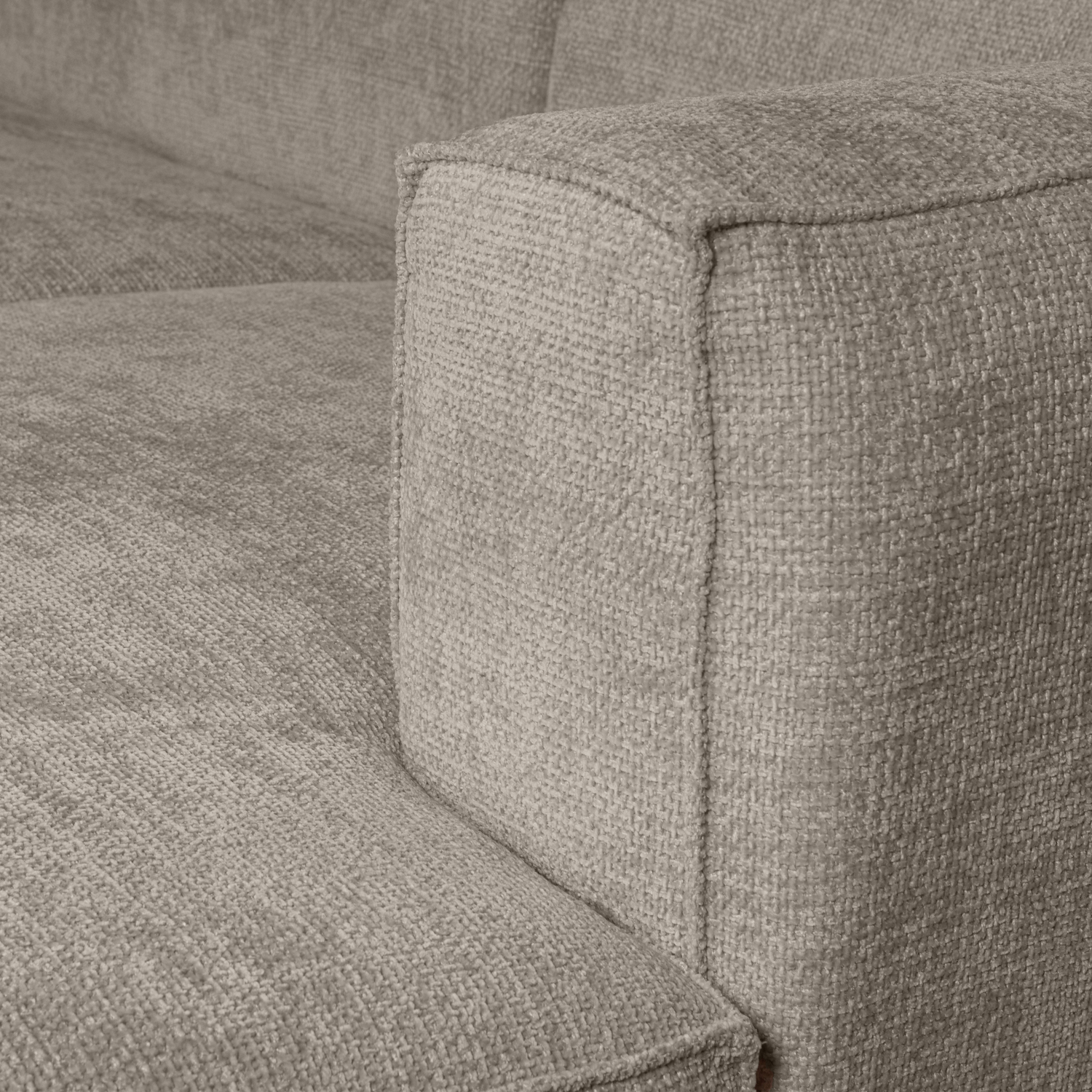 Bean chaise longue bank rechts chenille velvet taupe