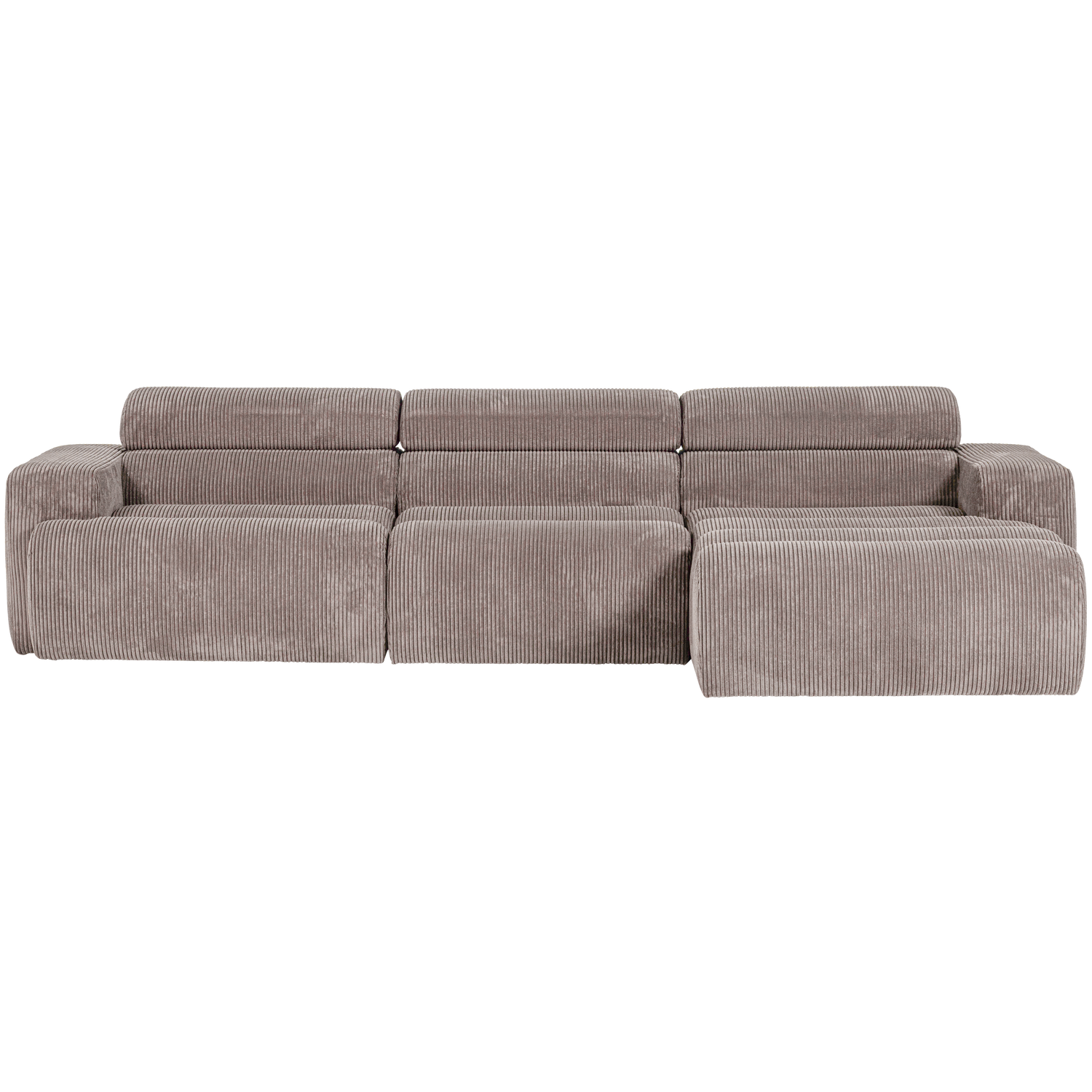 Novi chaise longue bank rechts donkerbruin melange