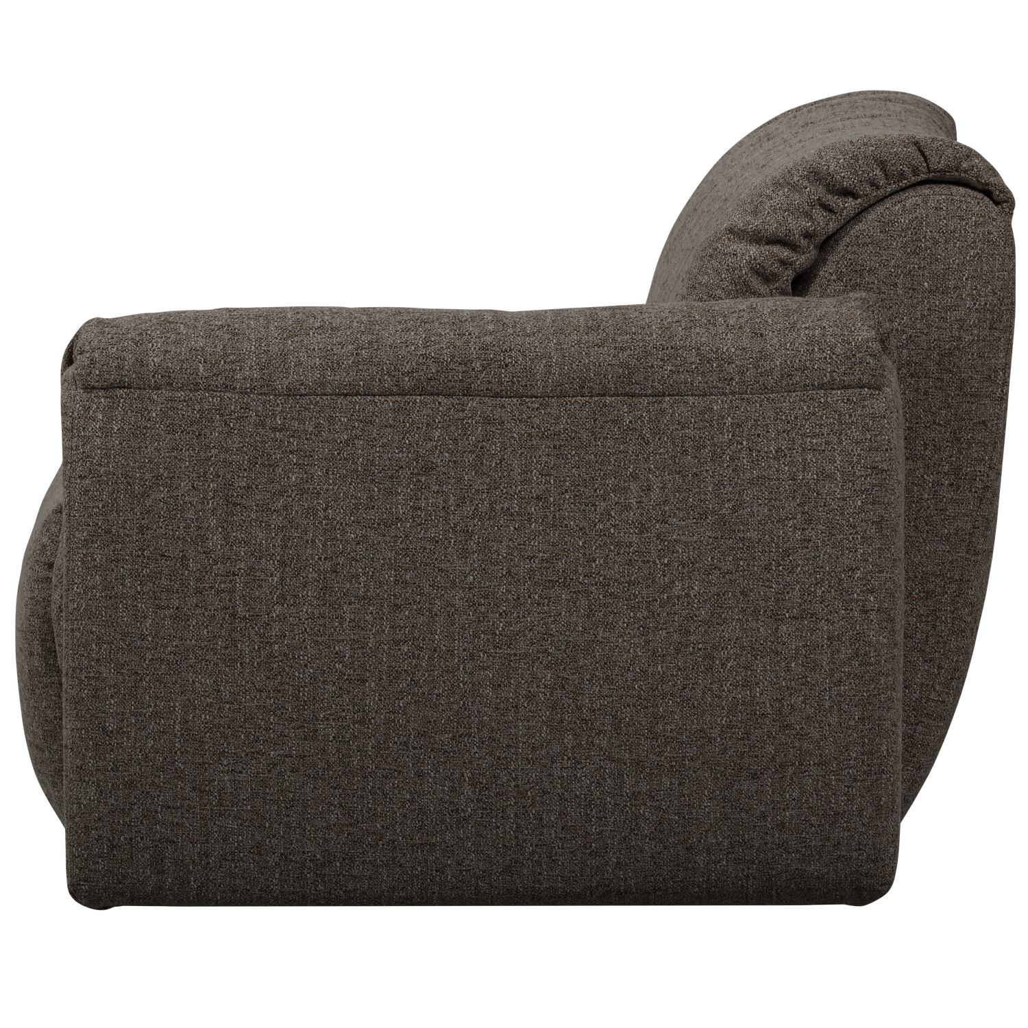 Baggy 1-zits element met arm rechts geweven chenille bruin