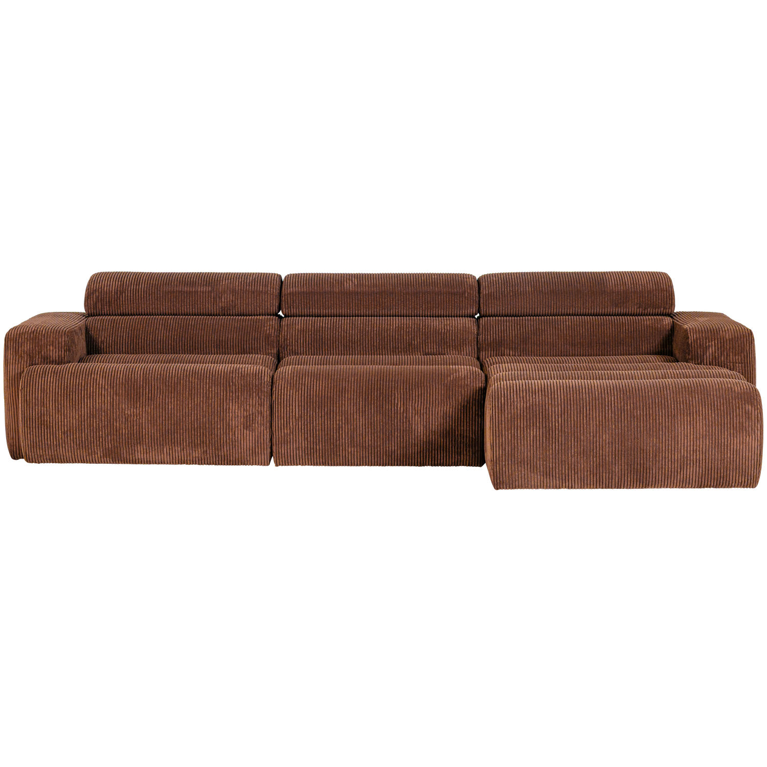 Novi chaise longue bank rechts donkerbruin melange