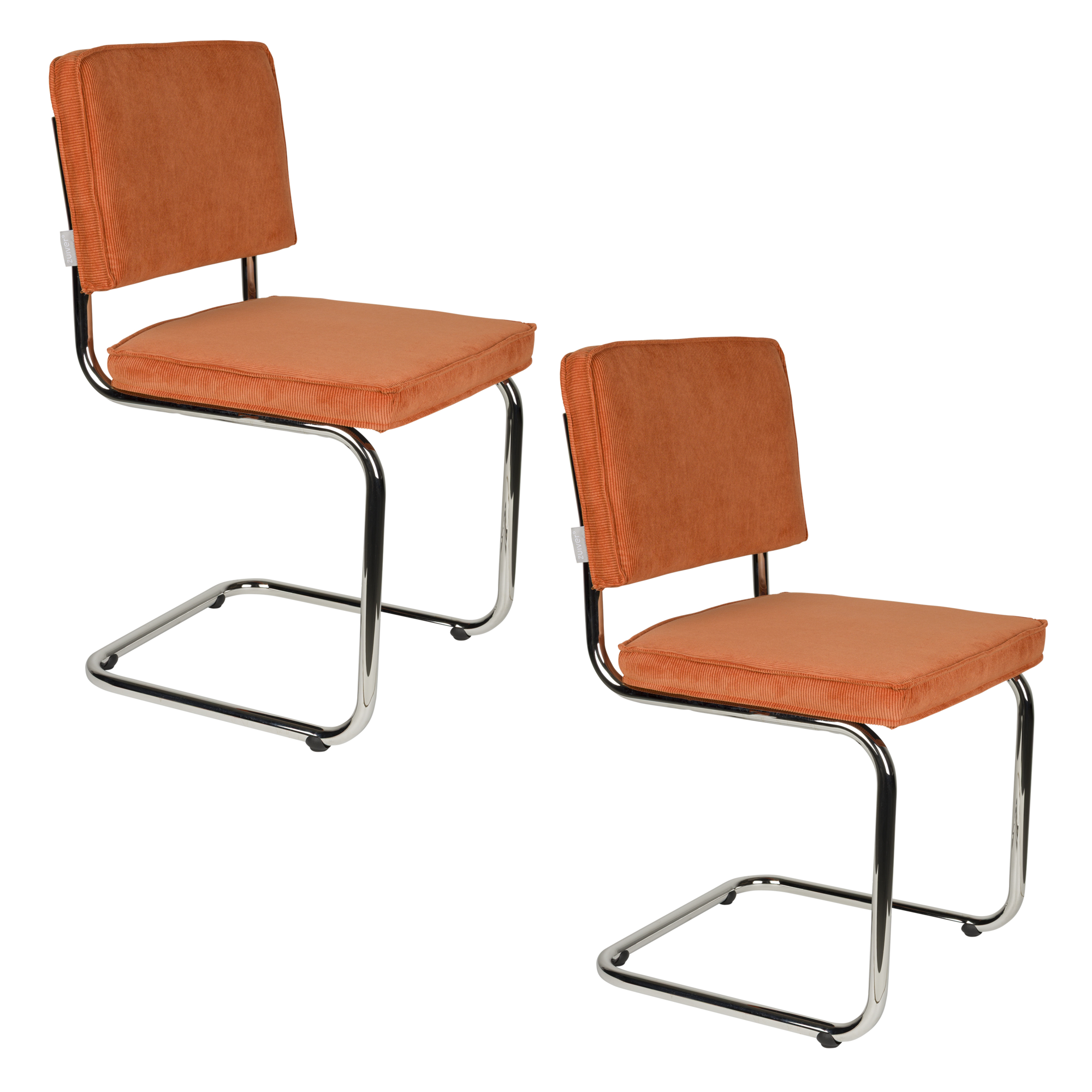 Zuiver Ridge Rib Eetkamerstoel - Set van 2