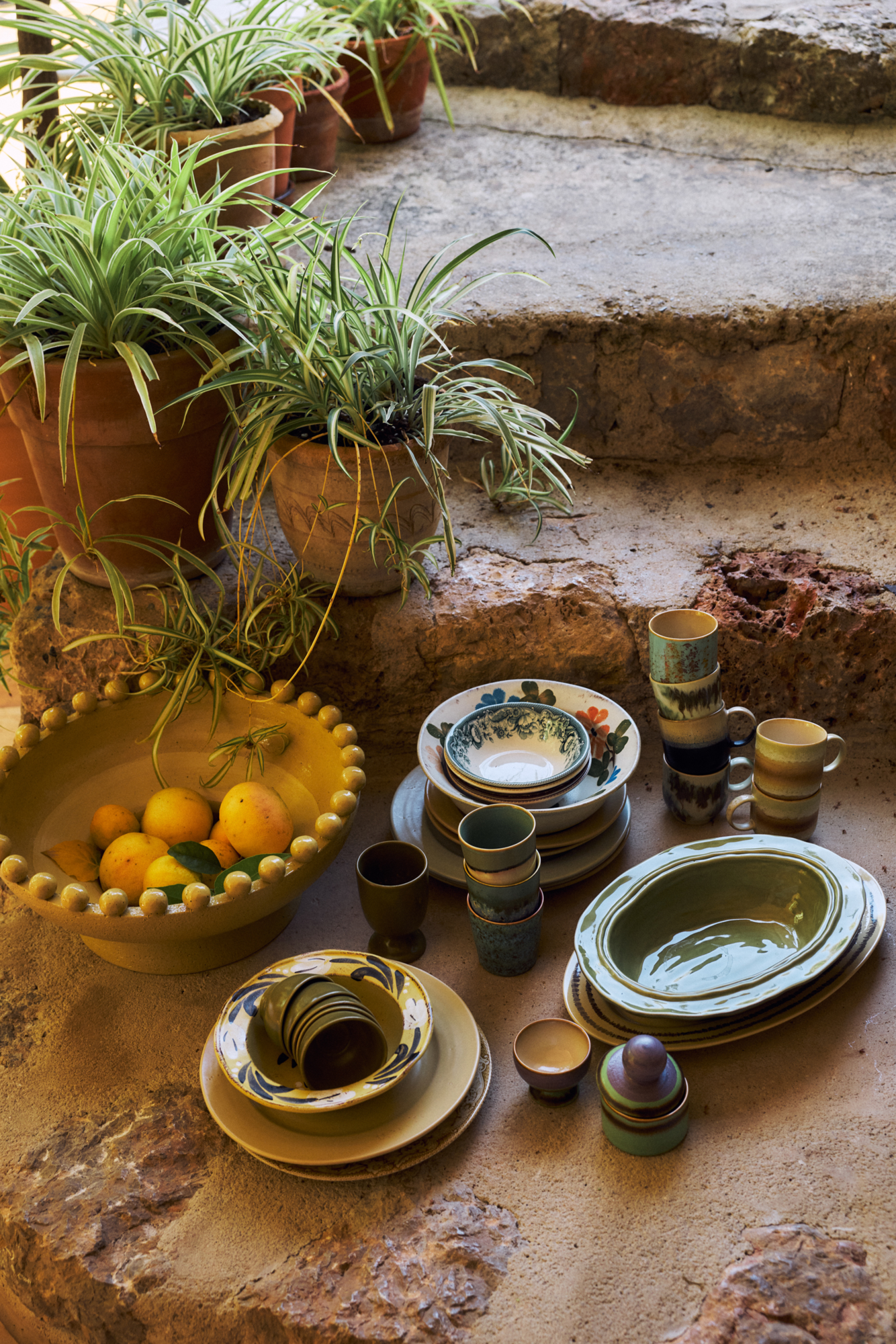 HKliving Servies Farmhouse Ceramics Diner bord - set van 2