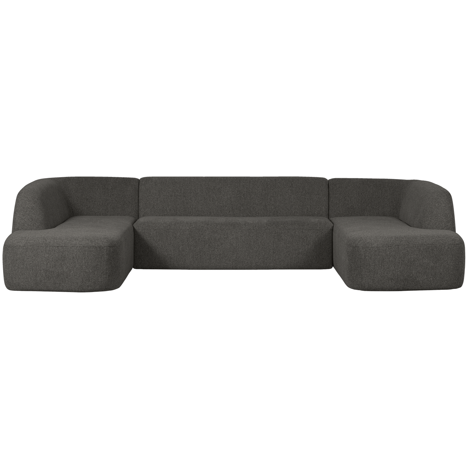 Sloping u-vorm bank off white melange
