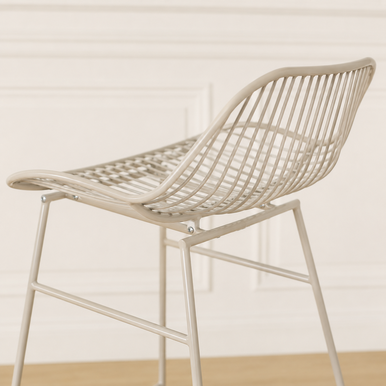 Barkruk Pleun grijsbeige - met zitkussen - 65 cm