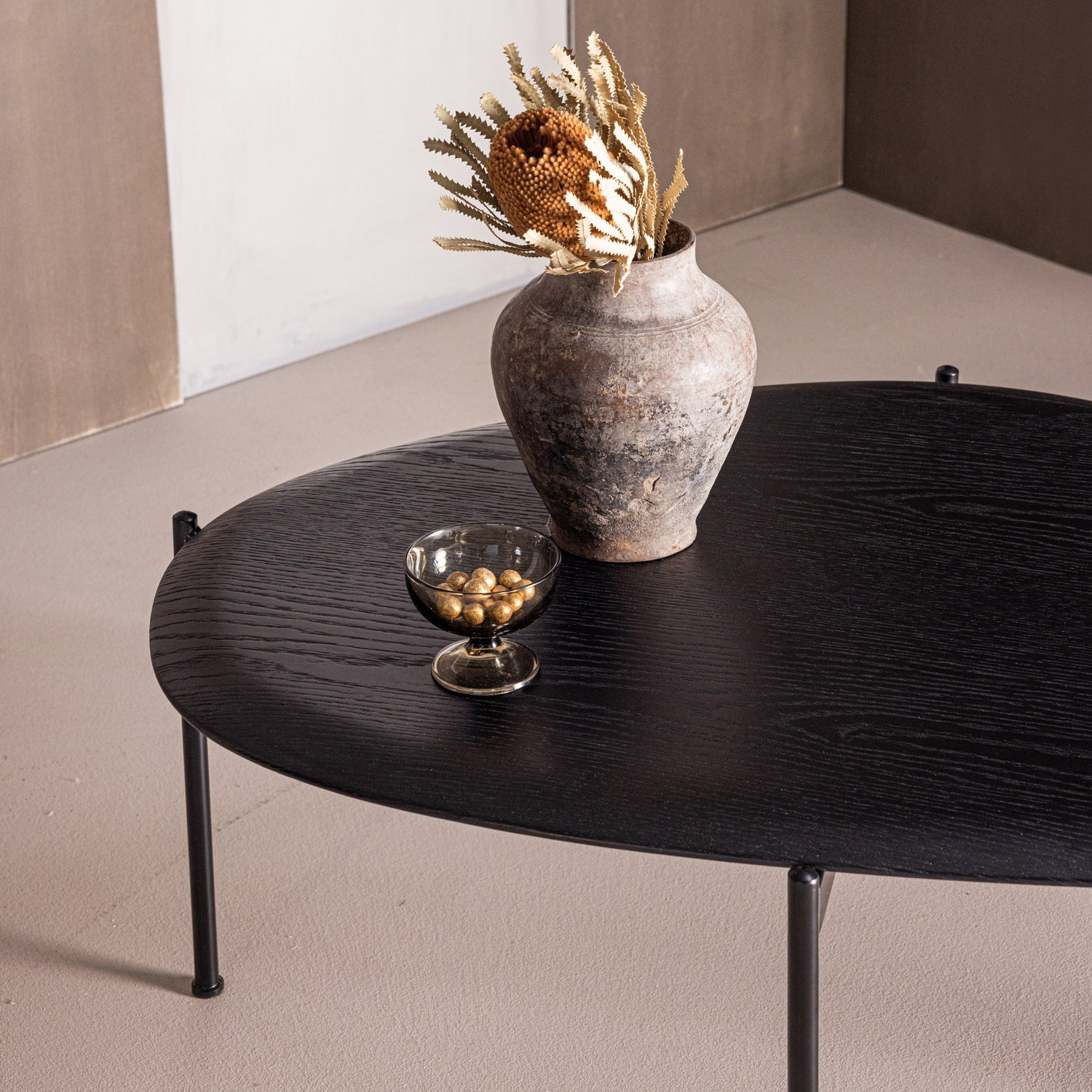 Kota salontafel 36x92x68 cm mdf/fineer zwart