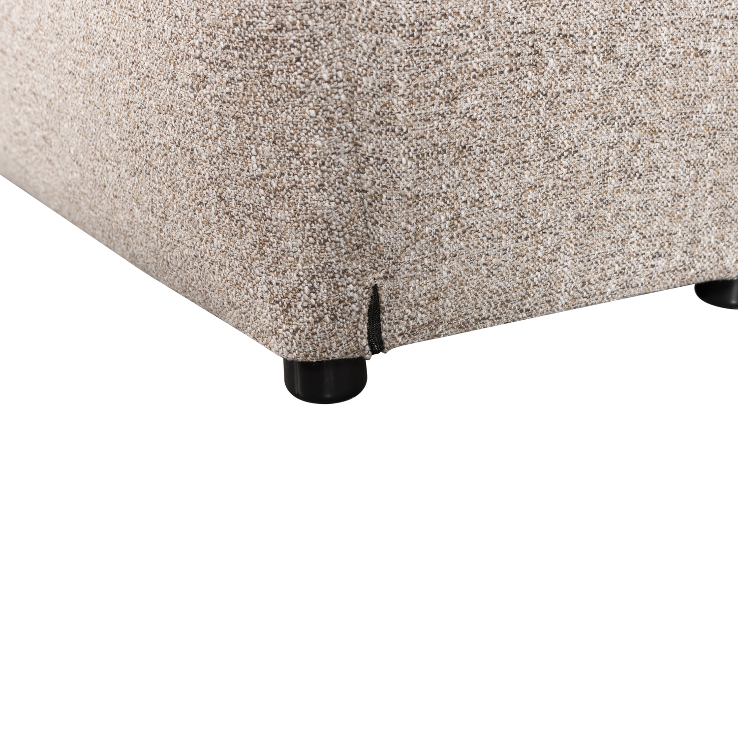 Baggy hocker geweven stof naturel melange