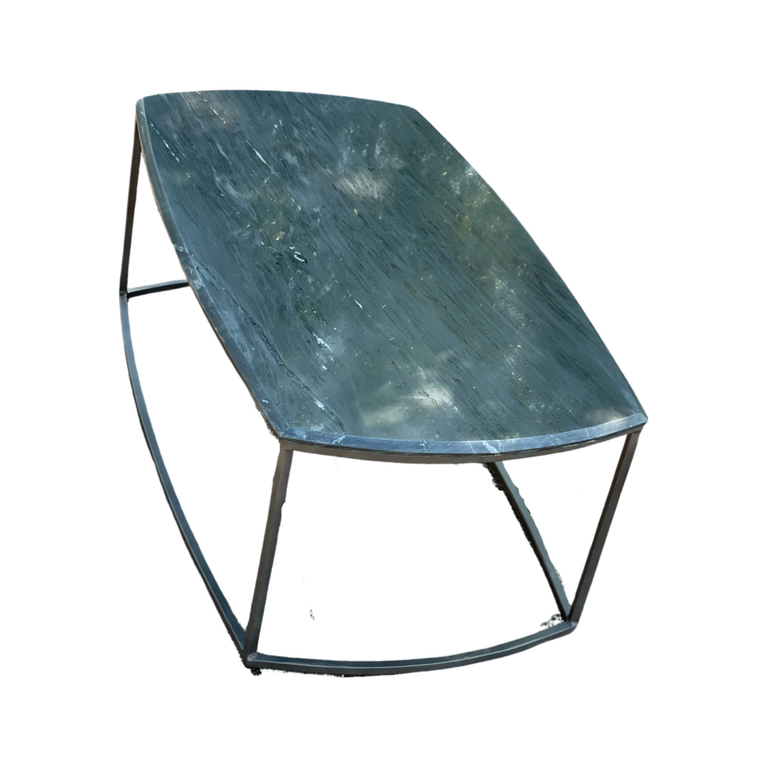 Salon Zwart Marmer+metalen frame 110x60x41 Uniek