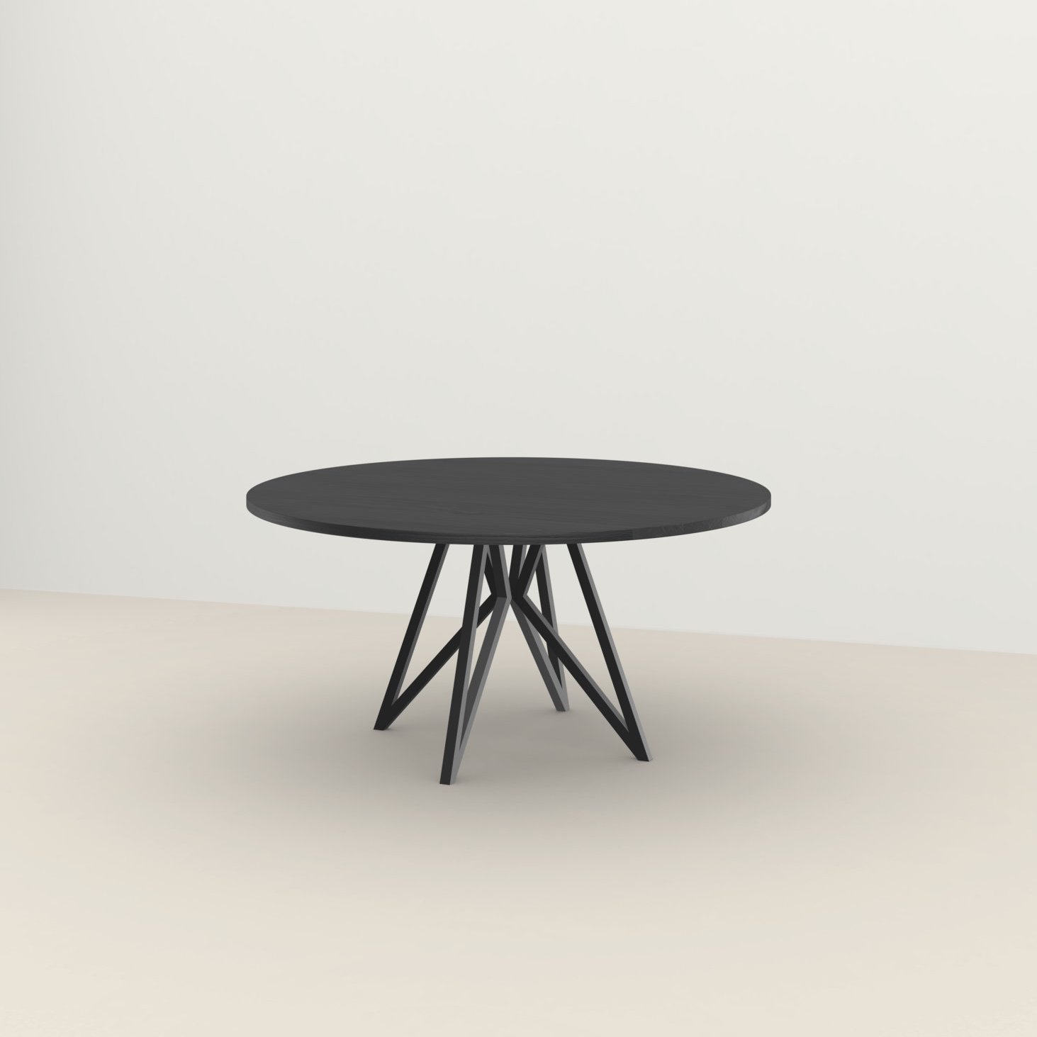 Studio HENK tafel Butterfly Rond Quadpod - zwart frame, zwarte beits