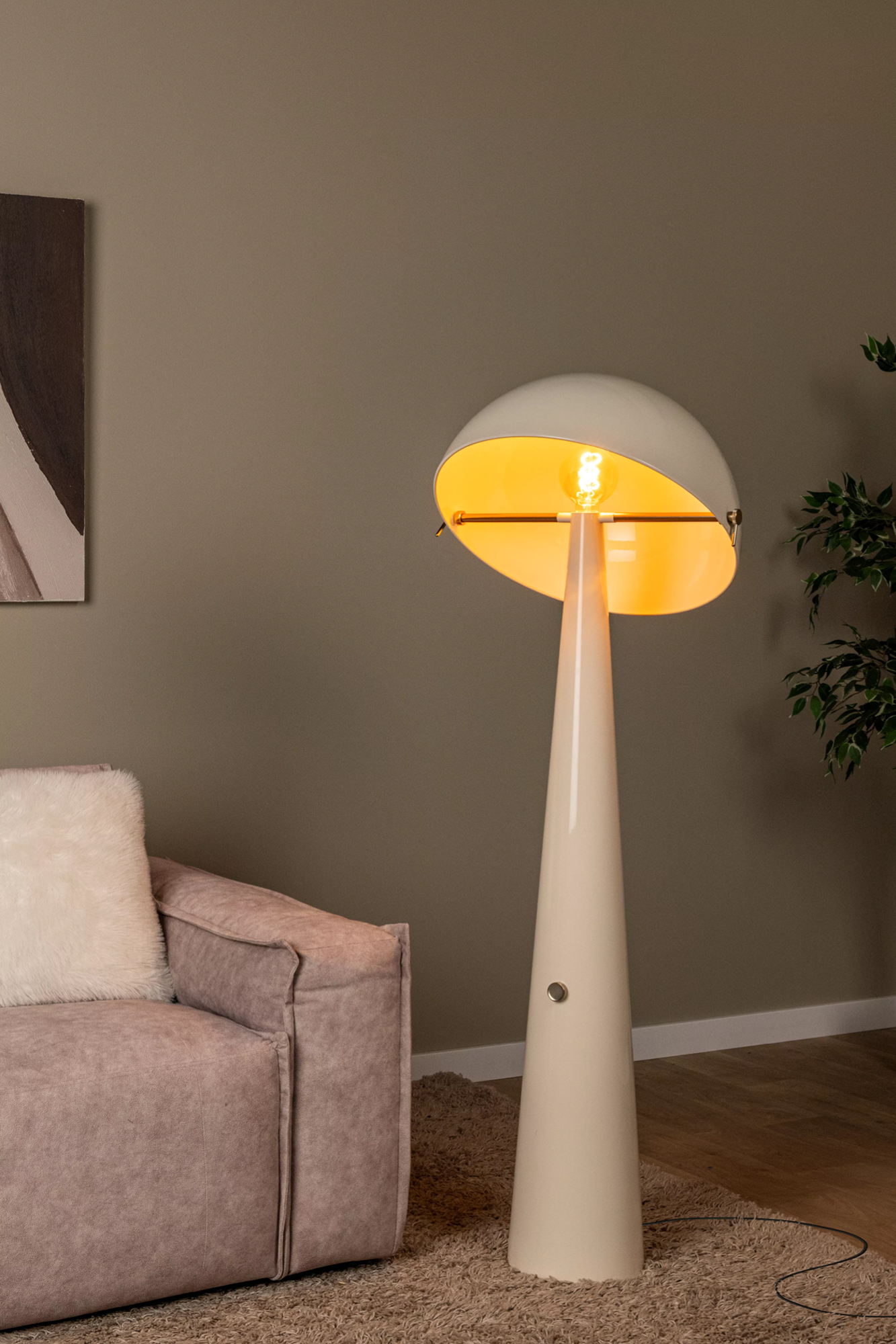 Barone Vloerlamp Taupe en Beige