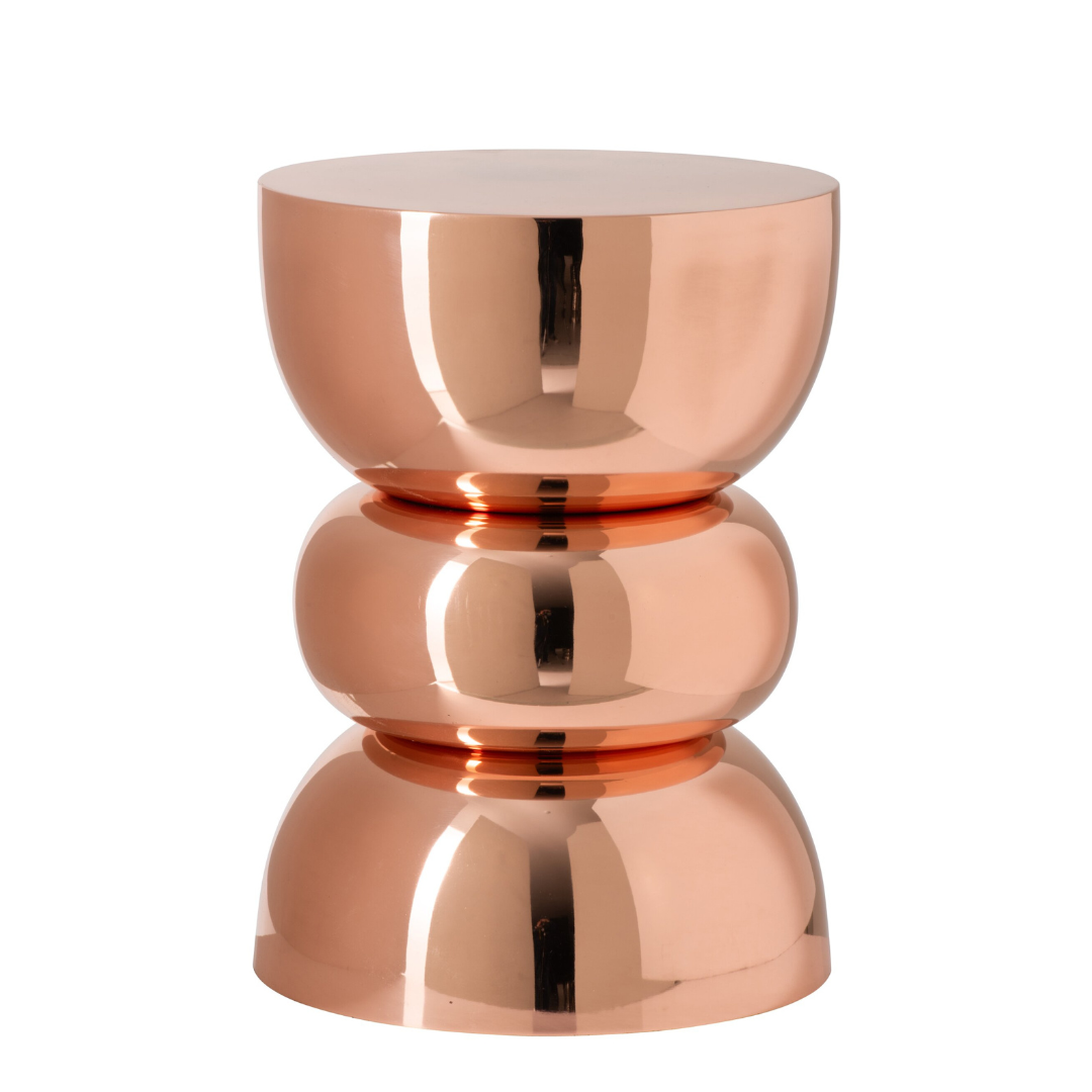 Bijzettafel lise - glanzend chrome roségoud | j-line
