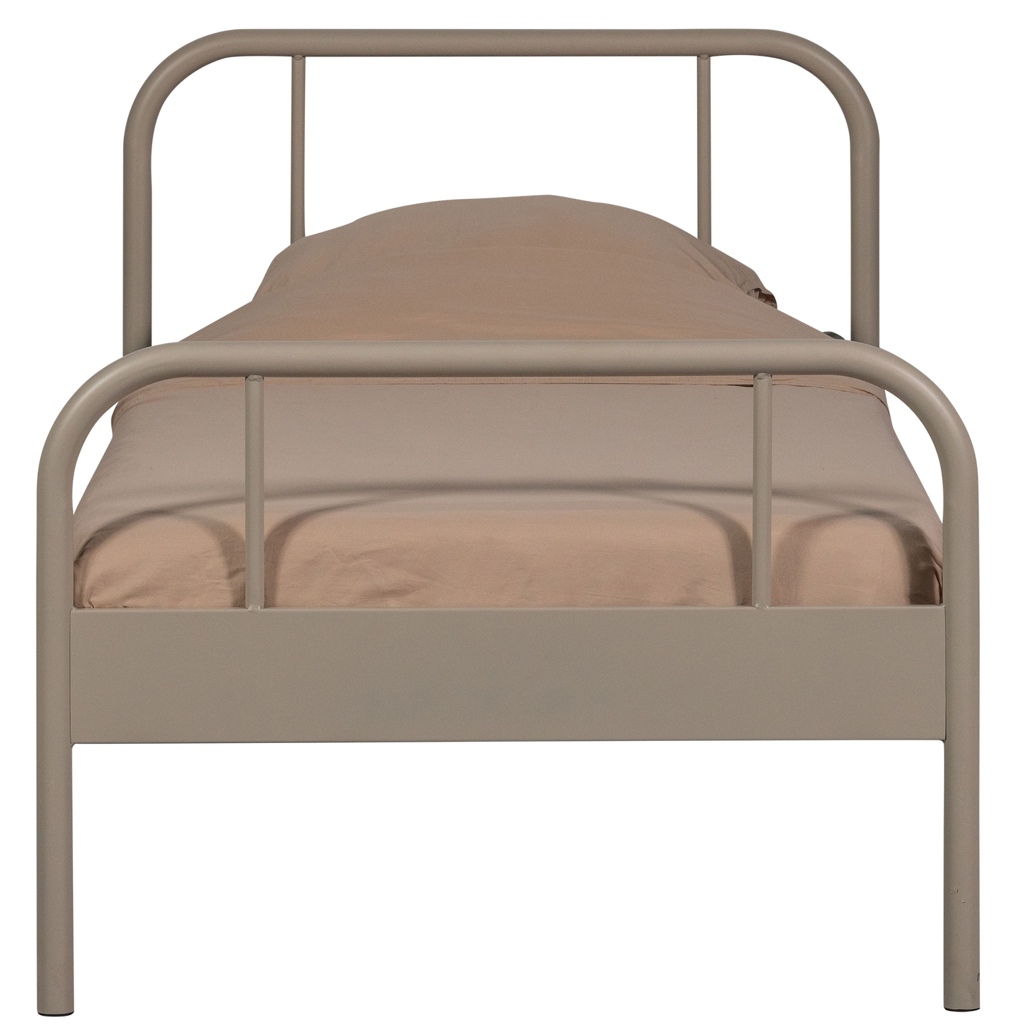 Mata 1-persoons bed metaal zand 90x200 cm
