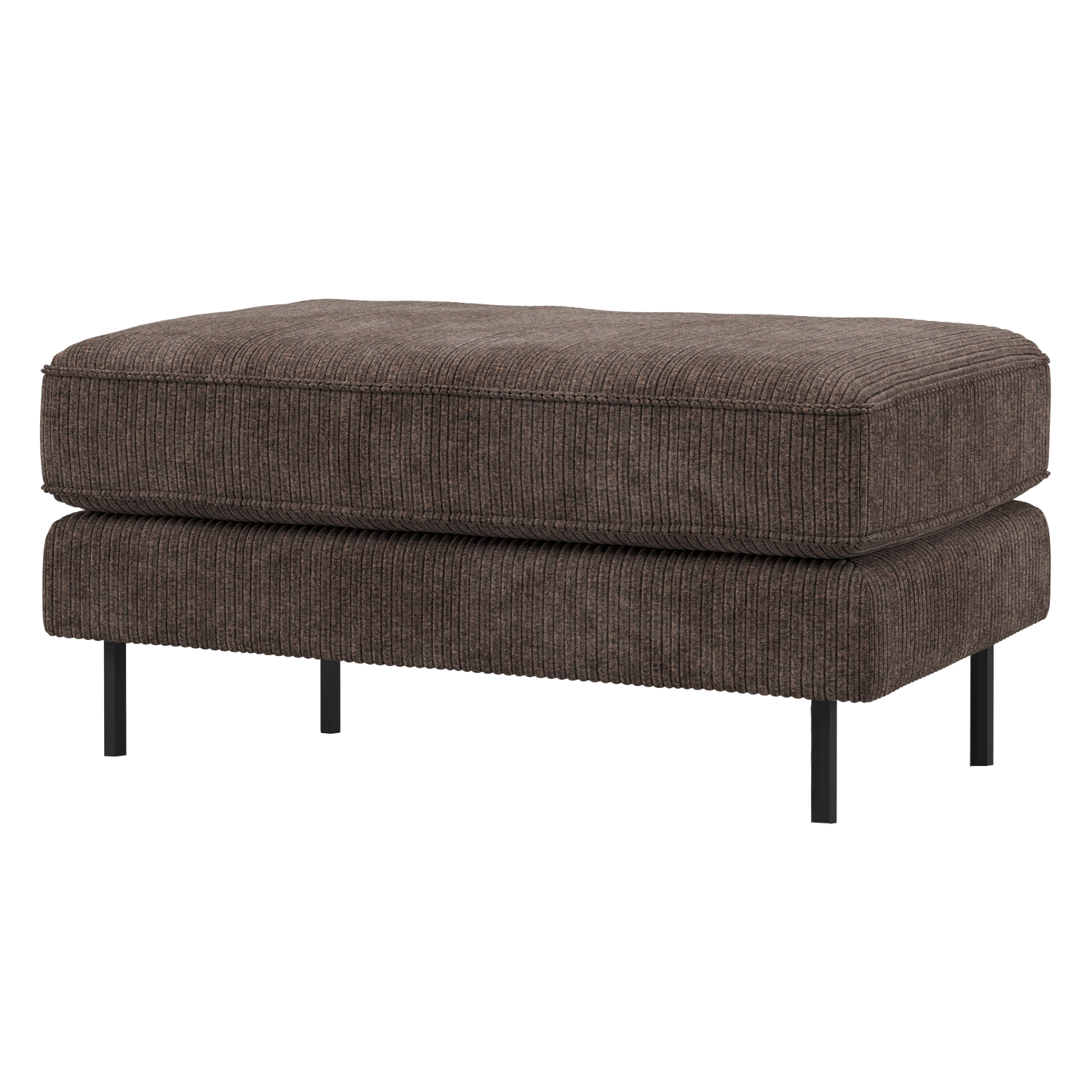 Rodeo hocker op poten velvet kastanjebruin