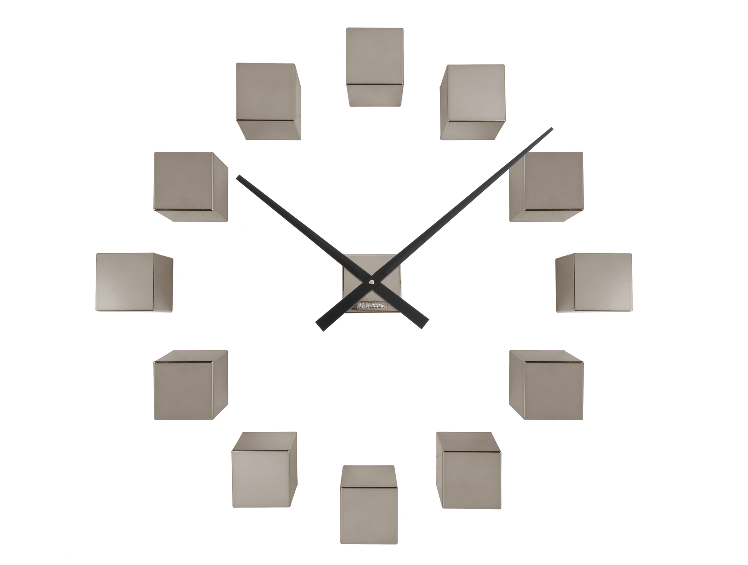 Wandklok DIY Cubic Metallic