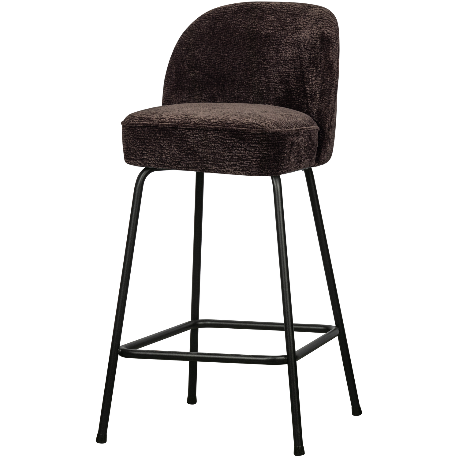 Vogue barstoel 65 cm 3d chenille middenbruin