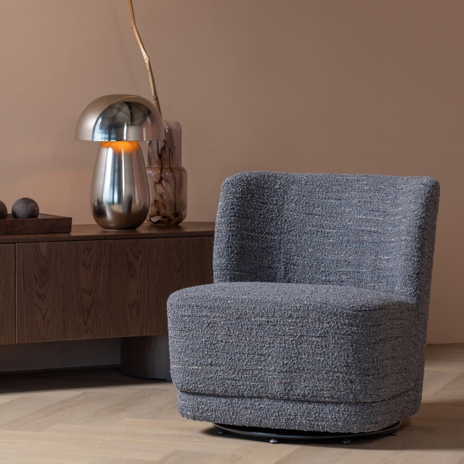 Atty draaifauteuil grove melange grijs [fsc]