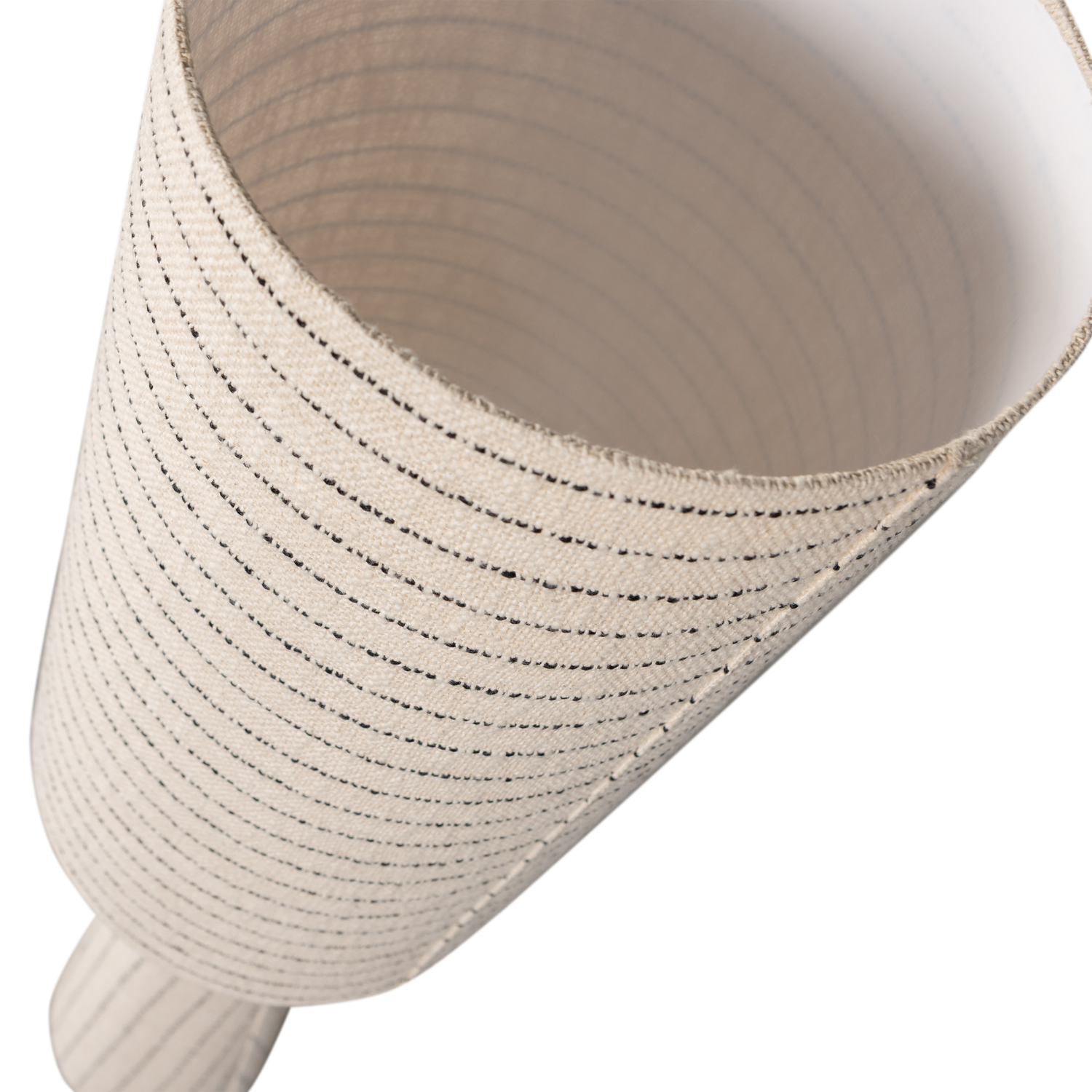 Loft vloerlamp metaal/boucle naturel met strepen 130xo30 cm
