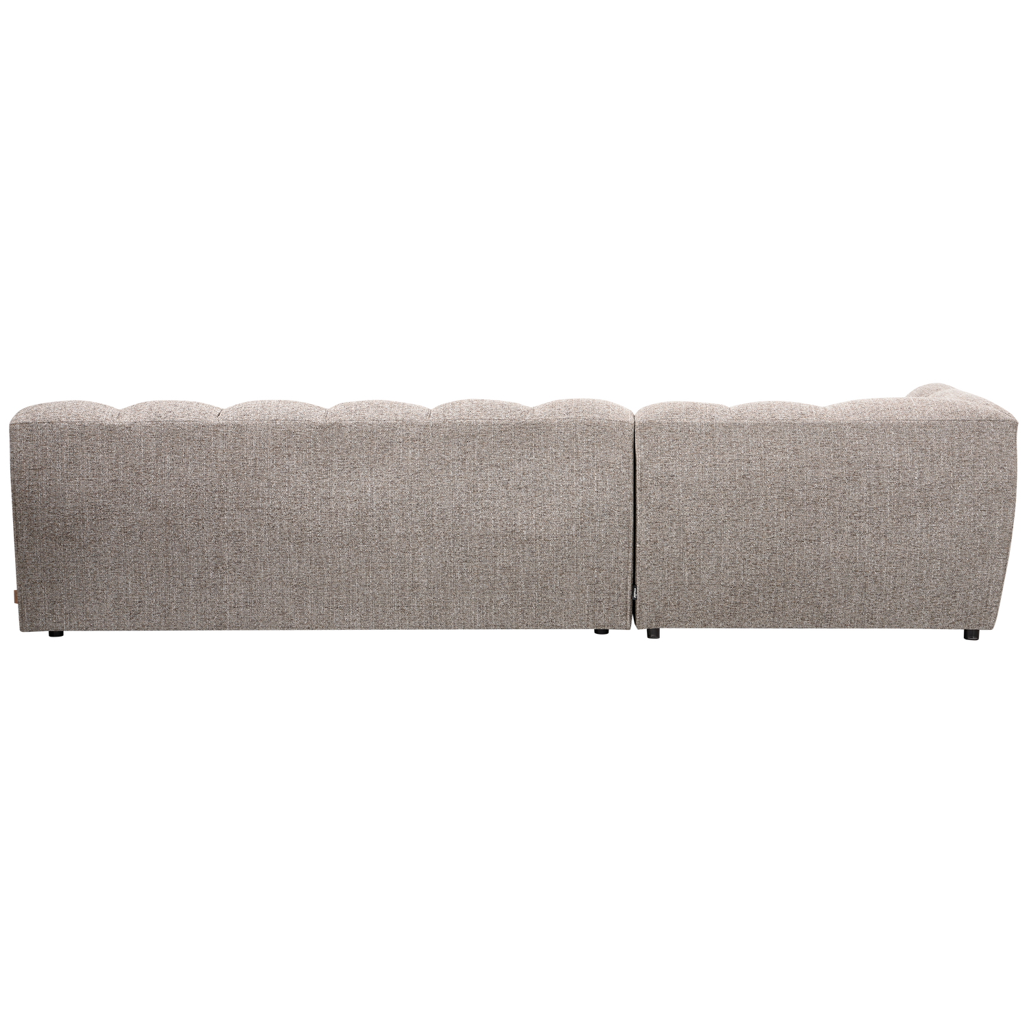 Allure chaise longue links geweven stof naturel melange