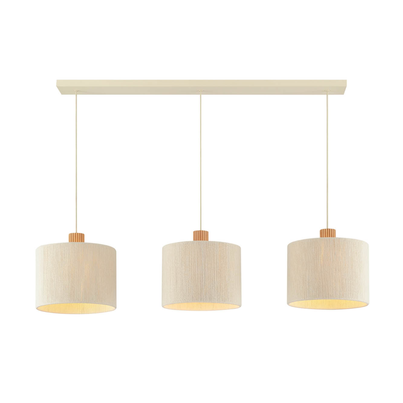 Arjan Hanglamp 3-lichts balk Beige