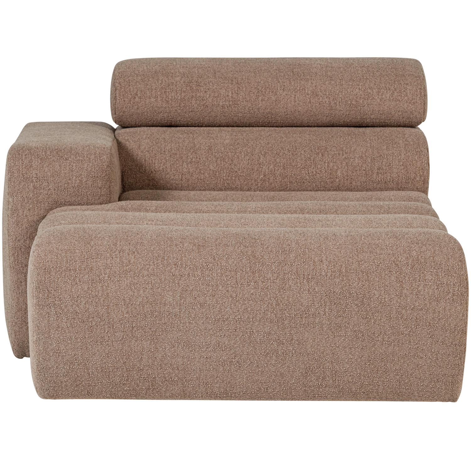 Novi chaise longue element arm links ribstof terra