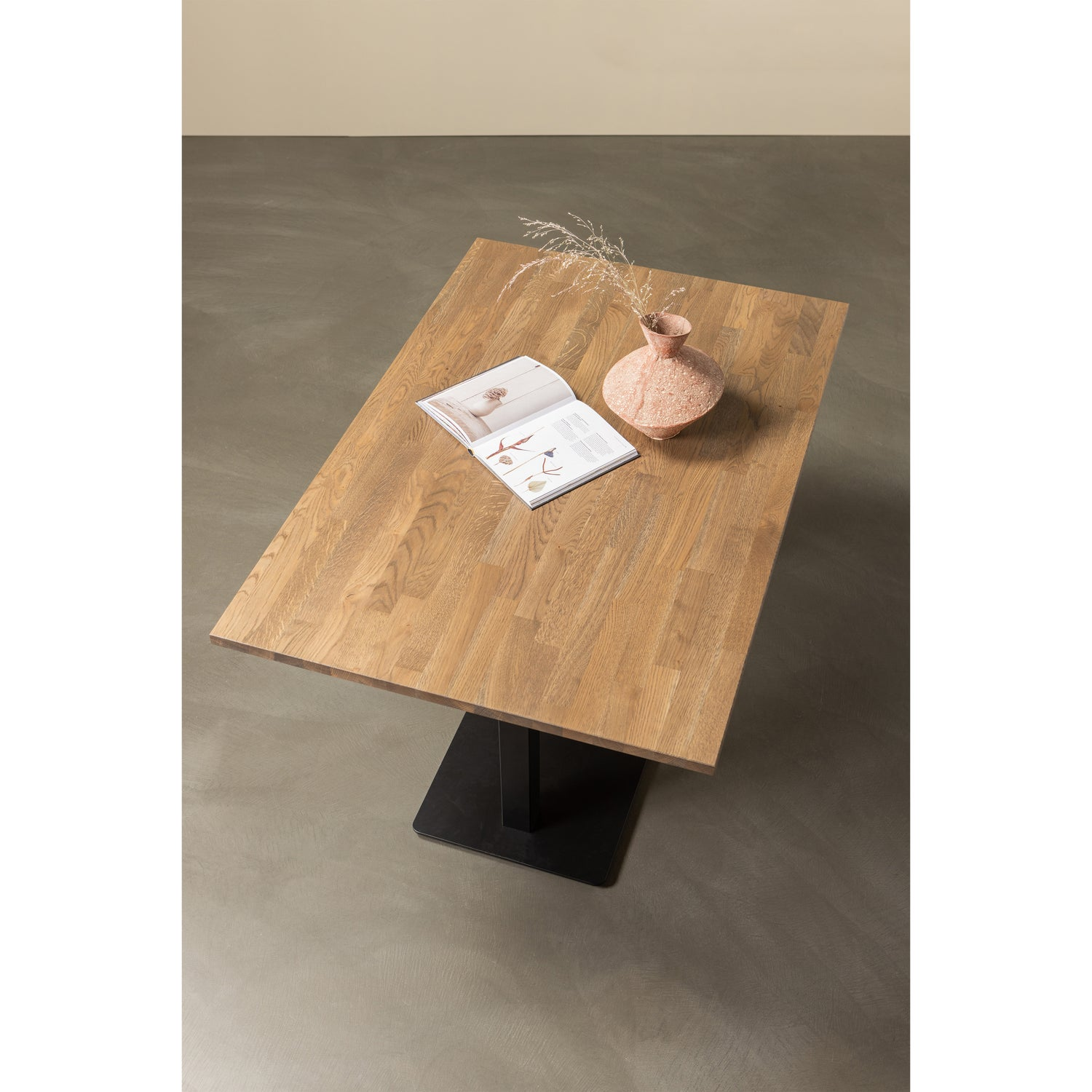 Bistro dubbele vierkante buisvoet metaal matzwart 72x80x40cm