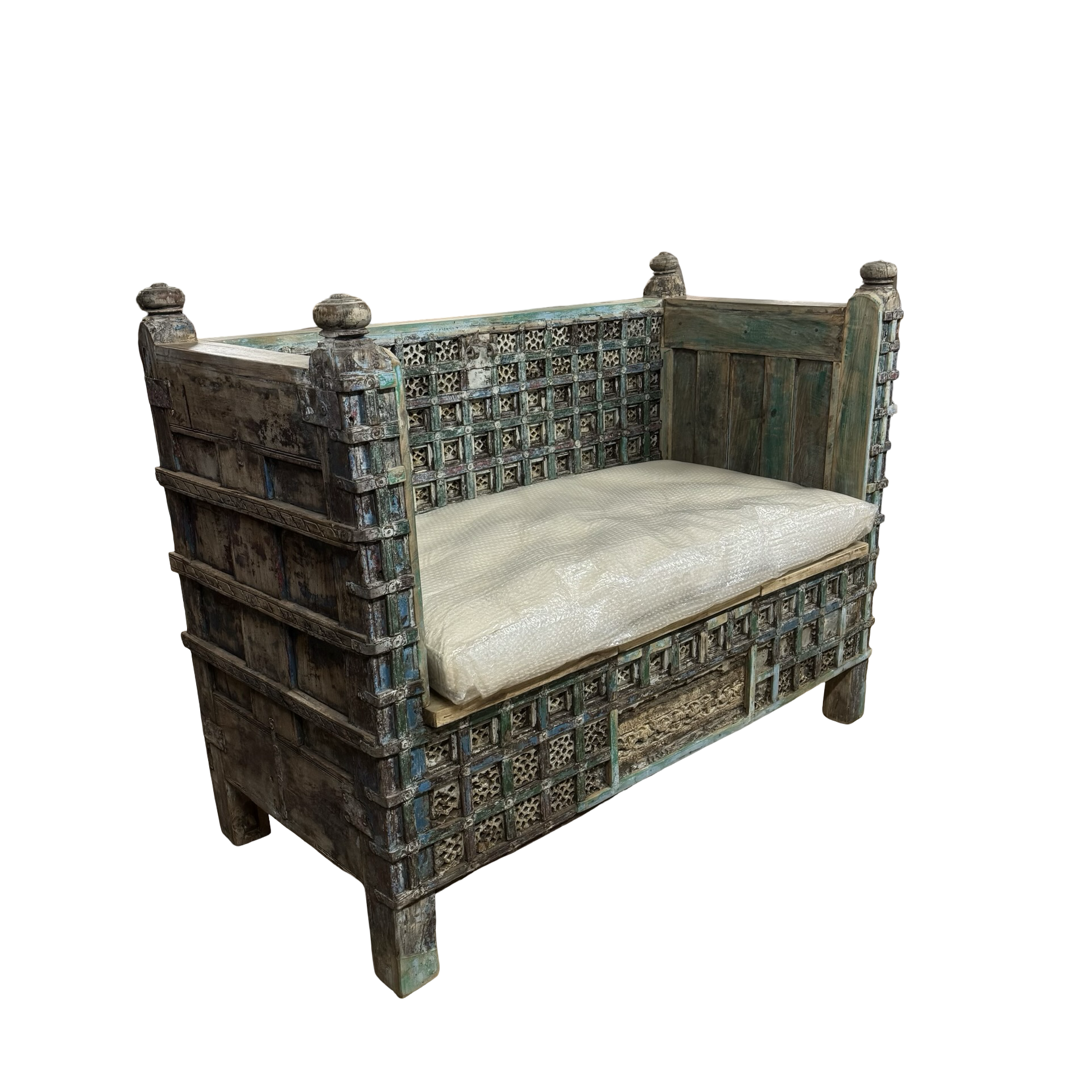 Bank gekleurd met matras uniek