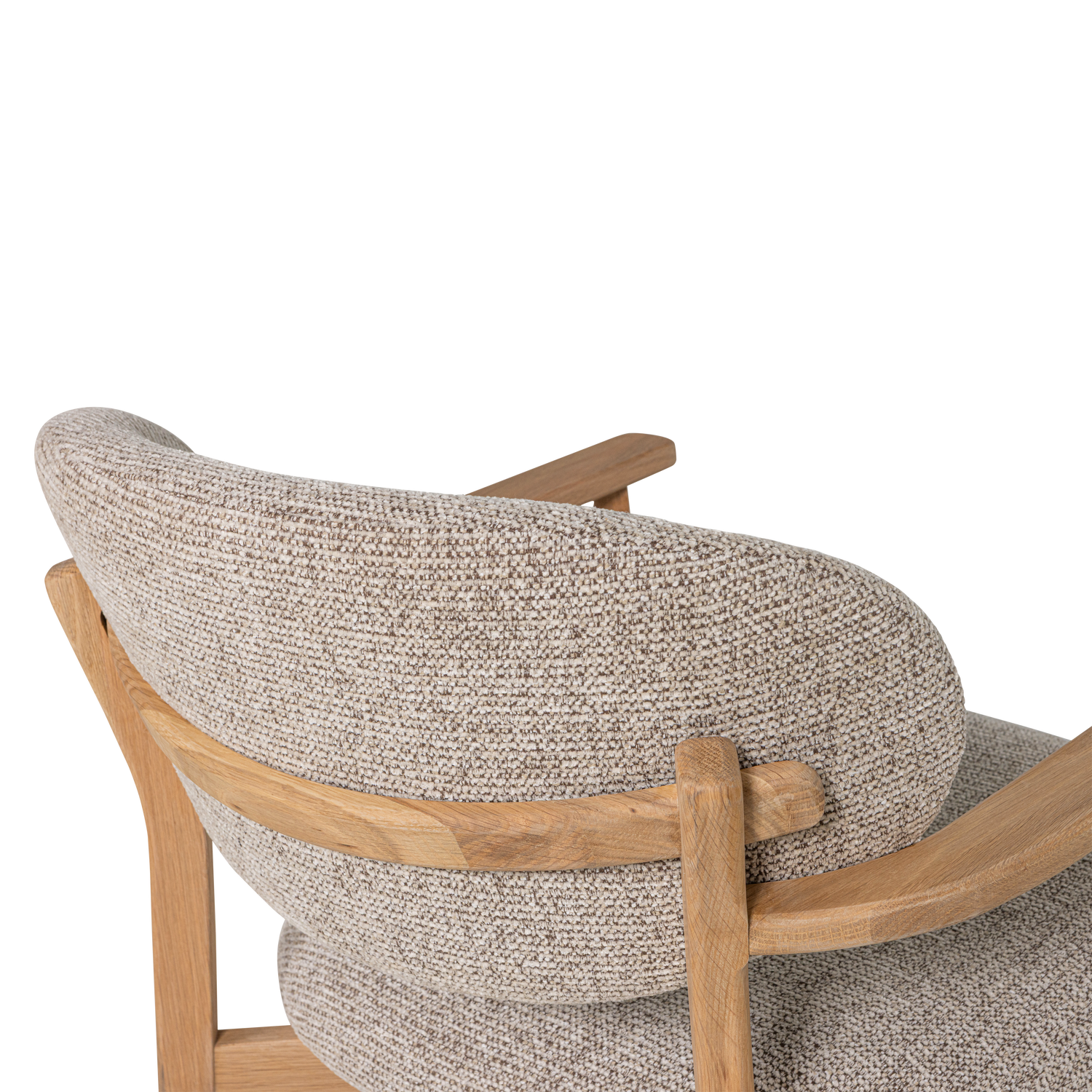 Udar fauteuil naturel met houten frame naturel