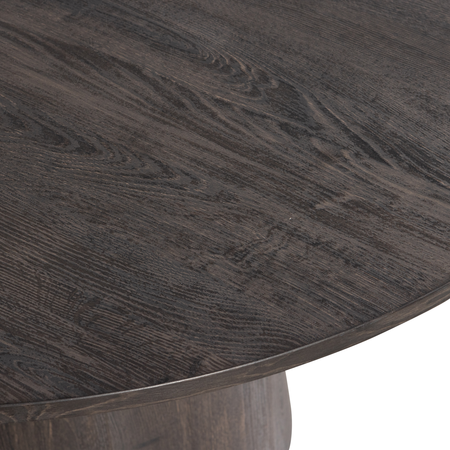 Maan eettafel rond mdf donkerbruin o120 cm