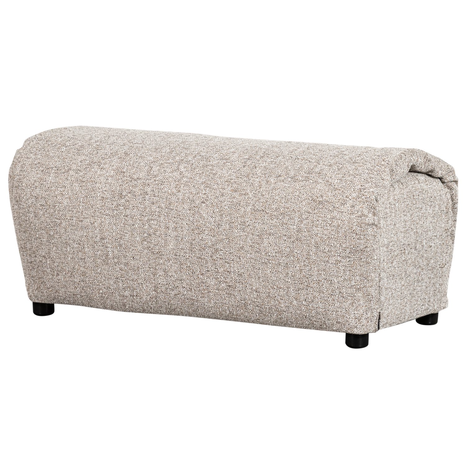 Baggy hocker geweven stof naturel melange