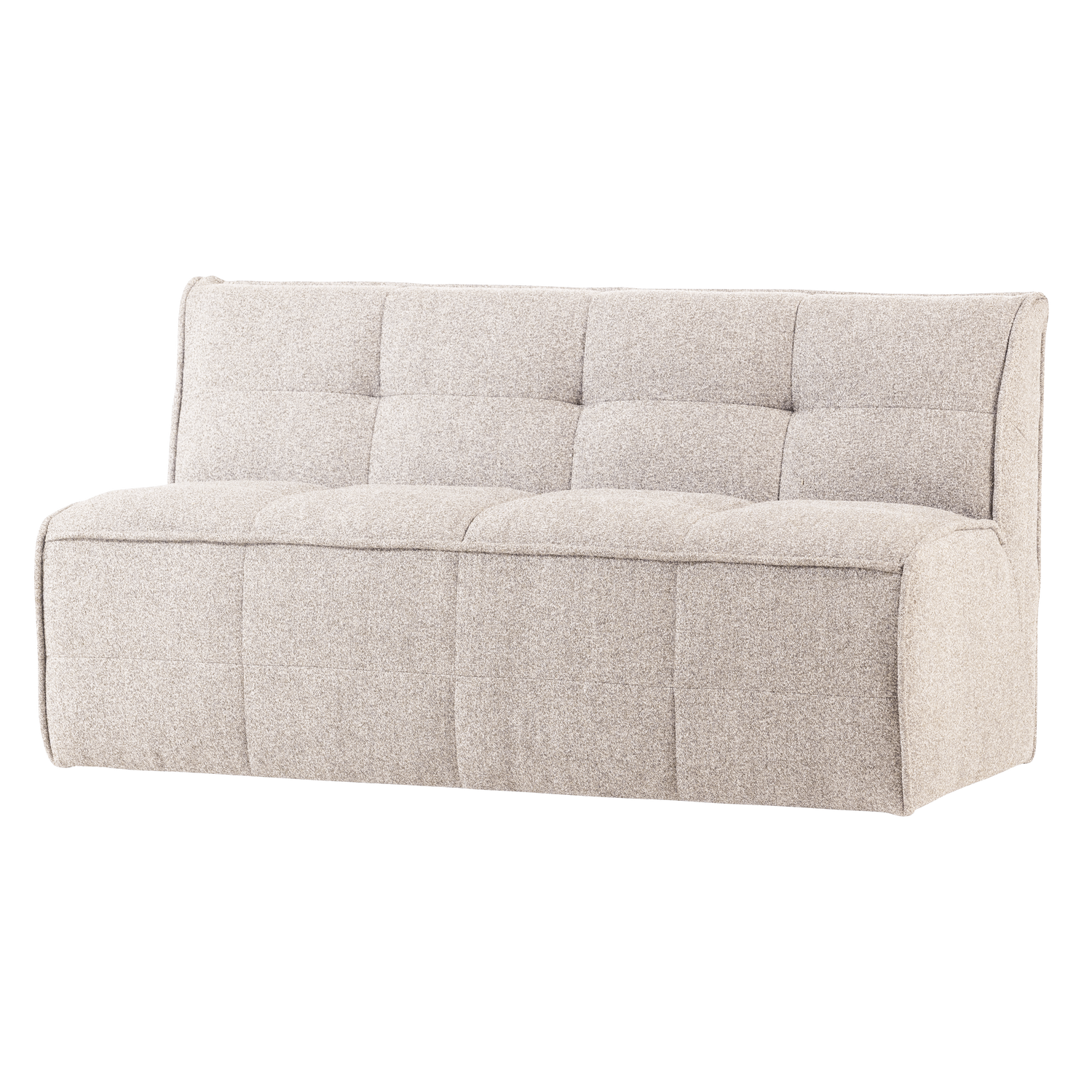 Cluster eetbankje met rugleuning boucle khaki bruin