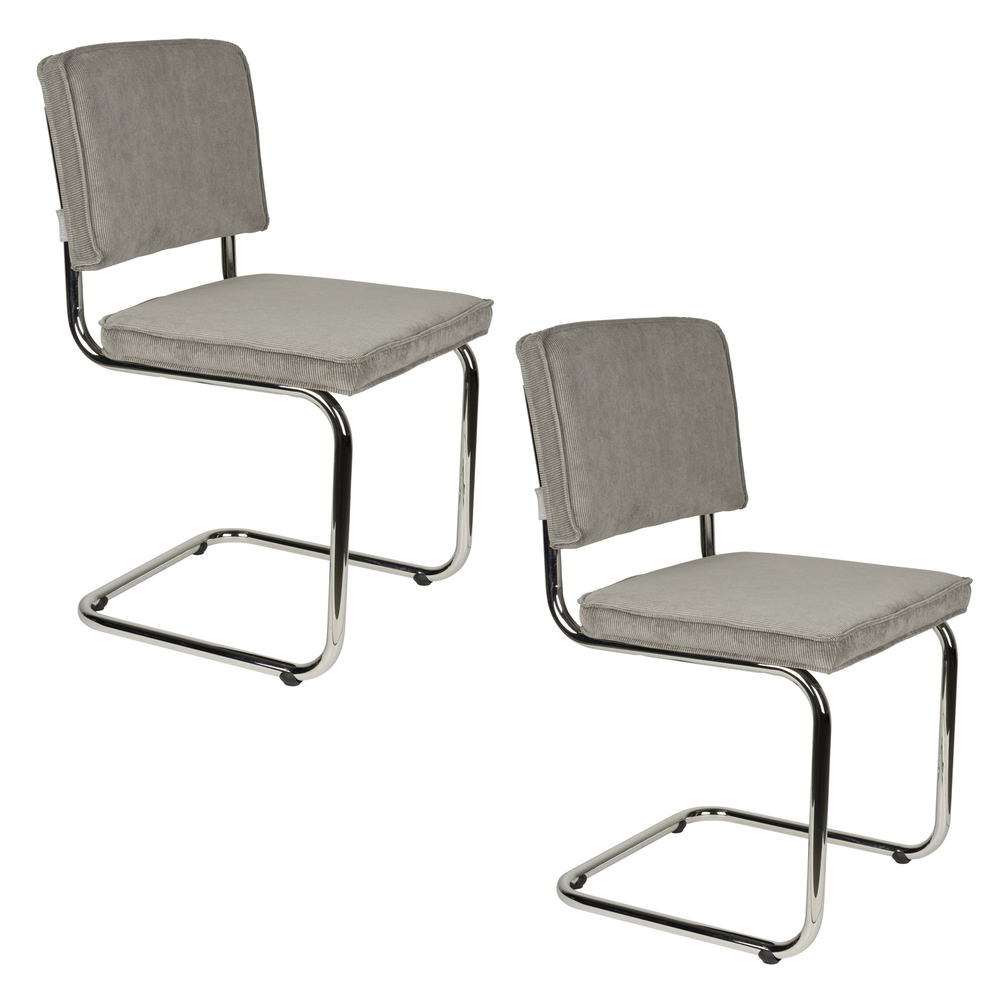 Zuiver Ridge Rib Eetkamerstoel - Set van 2
