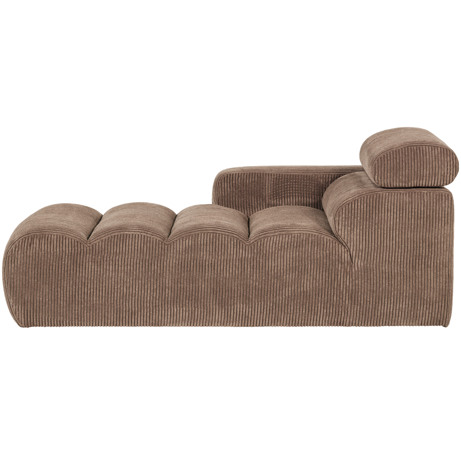 Novi chaise longue element arm links ribstof terra