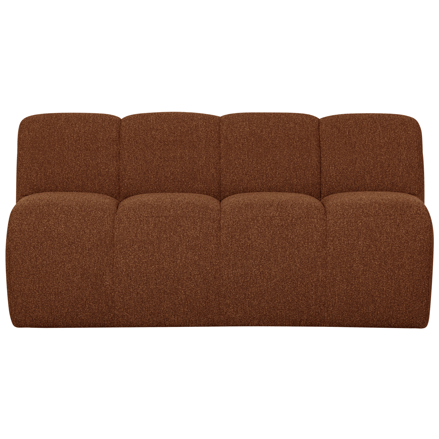 Mojo eetbank 164 cm met rugleuning ribstof roestbruin