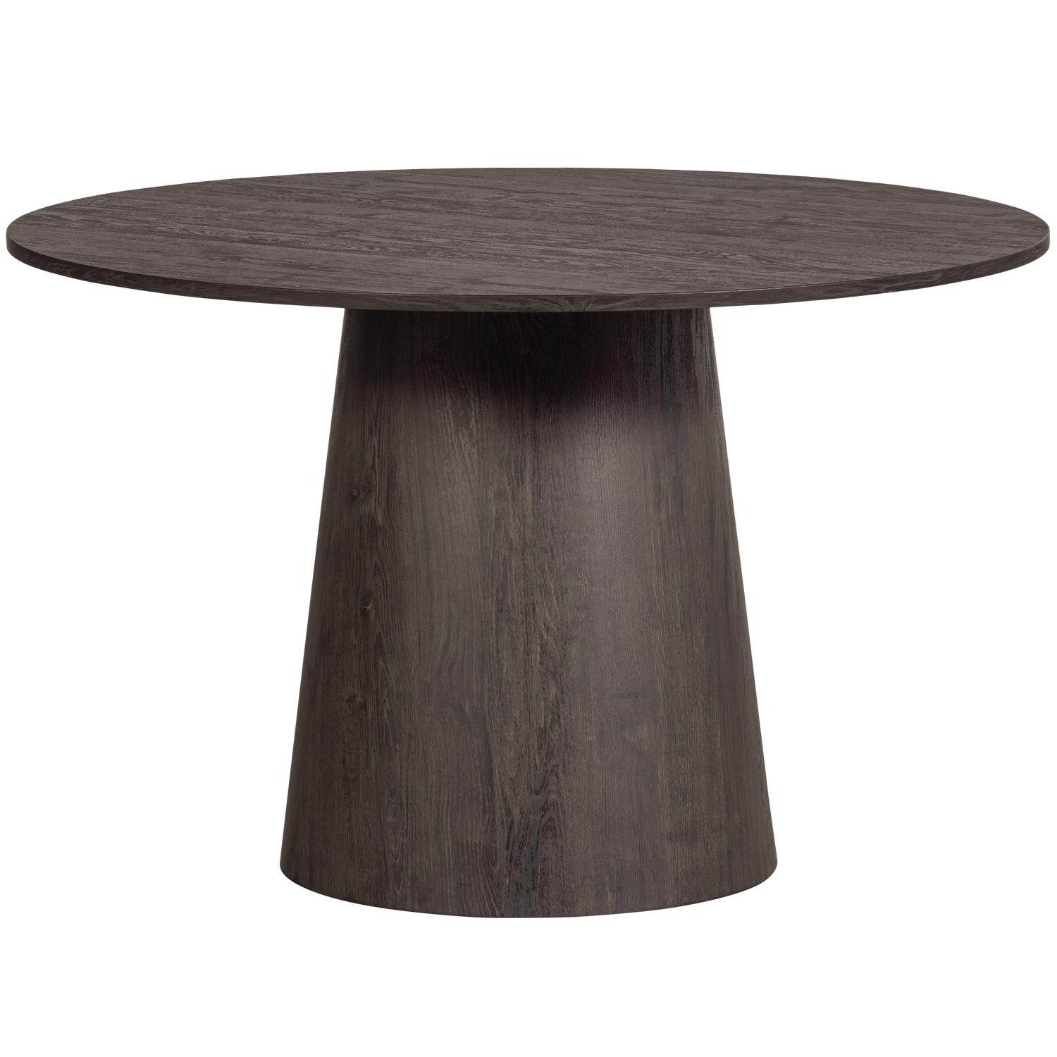Maan eettafel rond mdf donkerbruin o120 cm